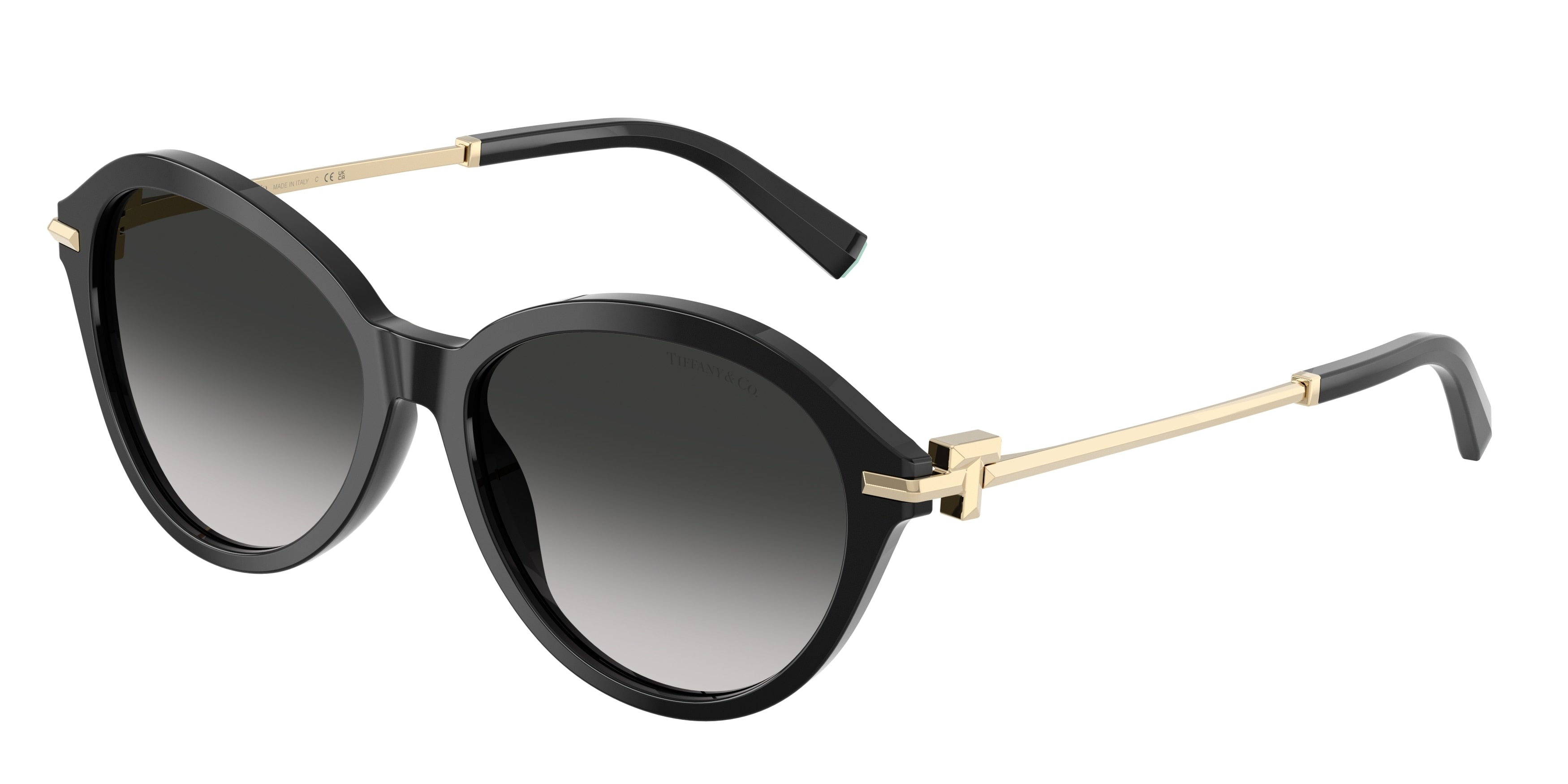 Tiffany TF4259 Round Sunglasses  80013C-Black 56-140-16 - Color Map Black