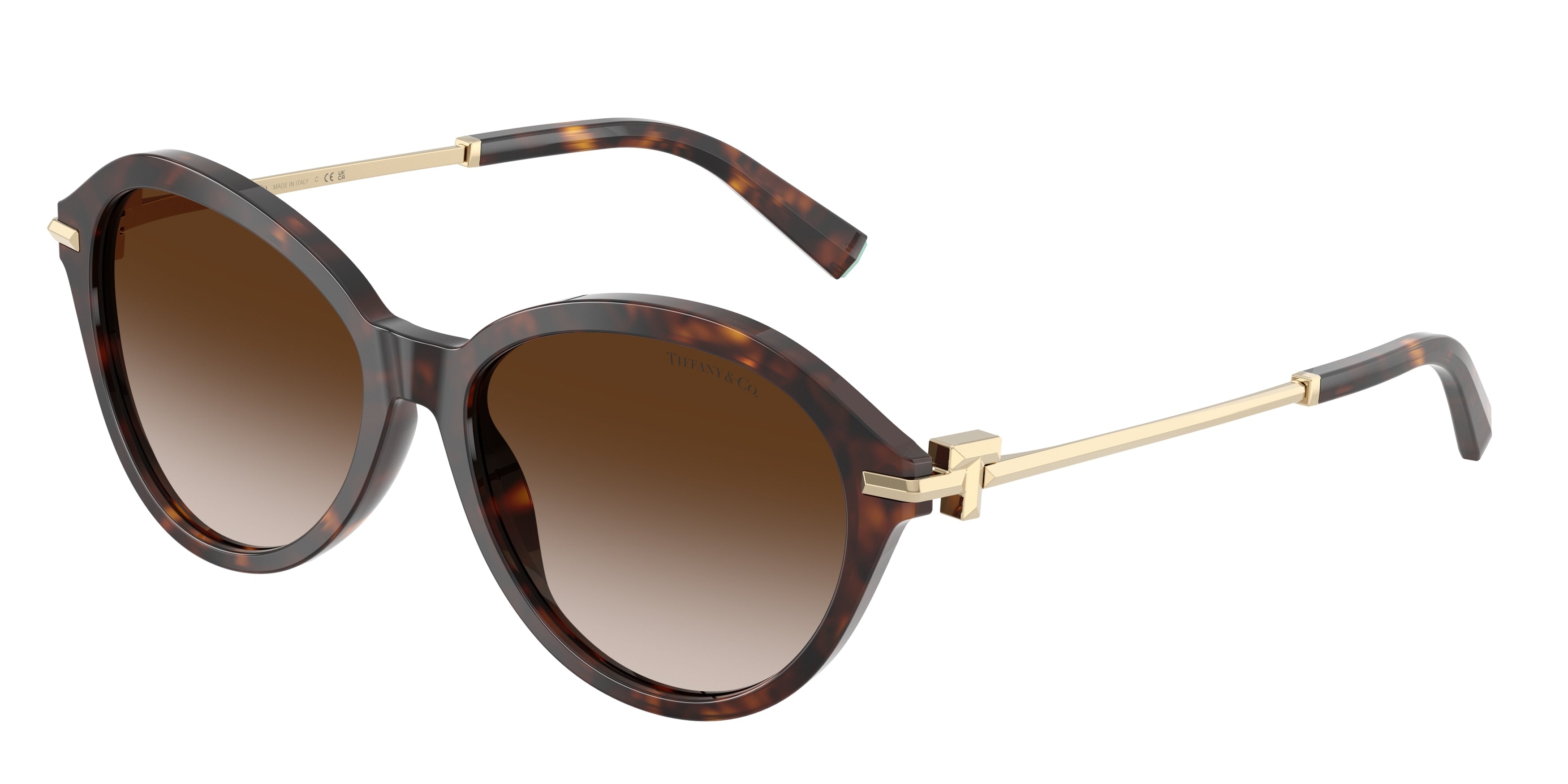 Tiffany TF4259 Round Sunglasses  80153B-Havana 56-140-16 - Color Map Tortoise