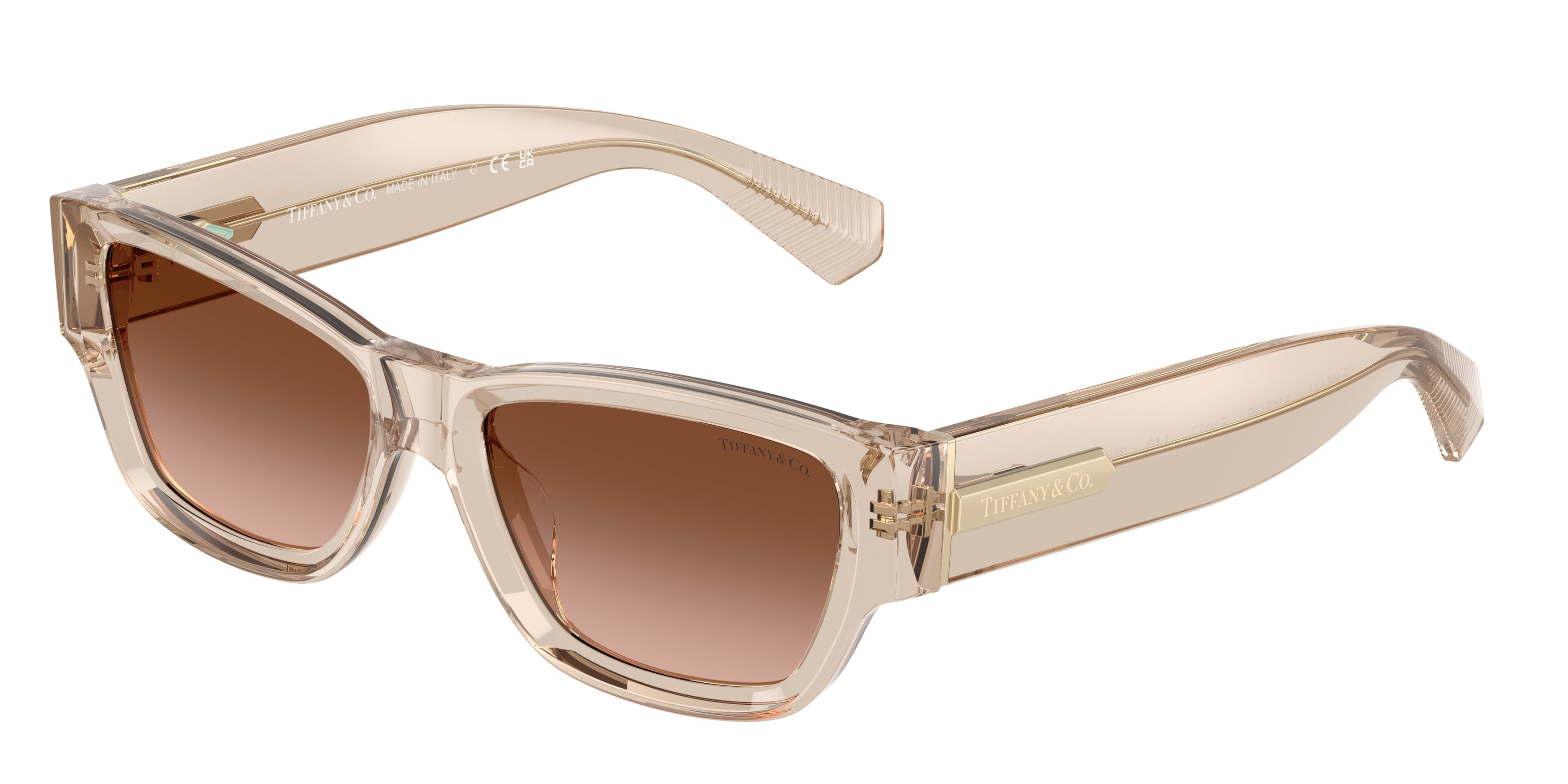 Tiffany TF4265U Rectangle Sunglasses  84453B-Crystal Beige 54-140-17 - Color Map Brown