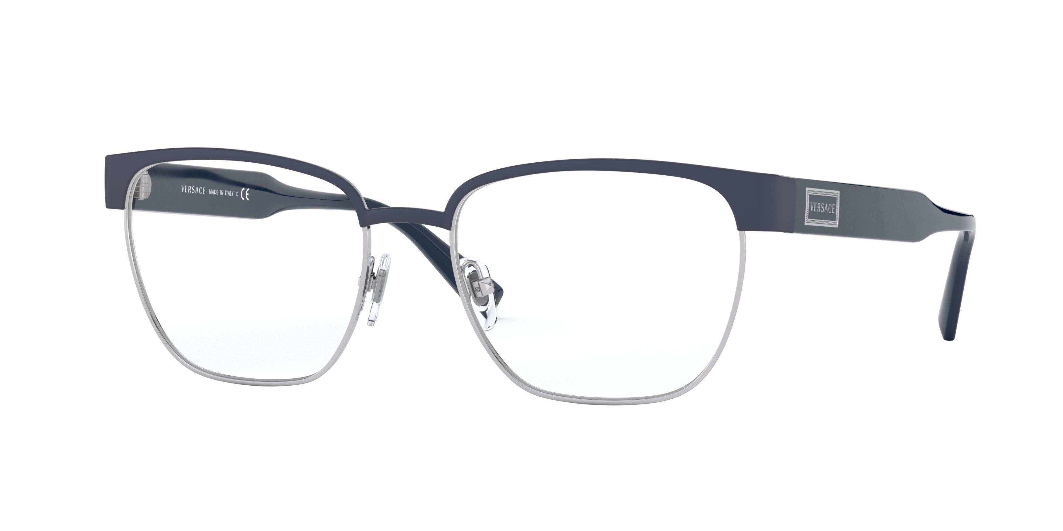 Versace VE1264 Pillow Eyeglasses  1462-Blue/Gunmetal 54-140-18 - Color Map Blue