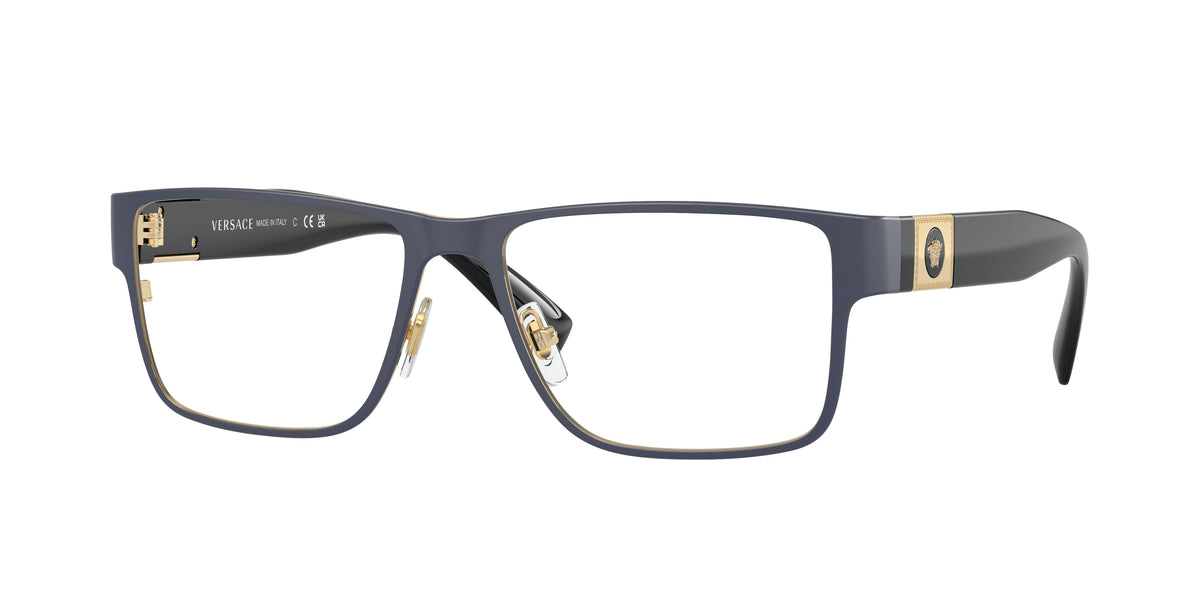 Versace VE1274 Rectangle Eyeglasses  1468-Blue 57-140-17 - Color Map Blue