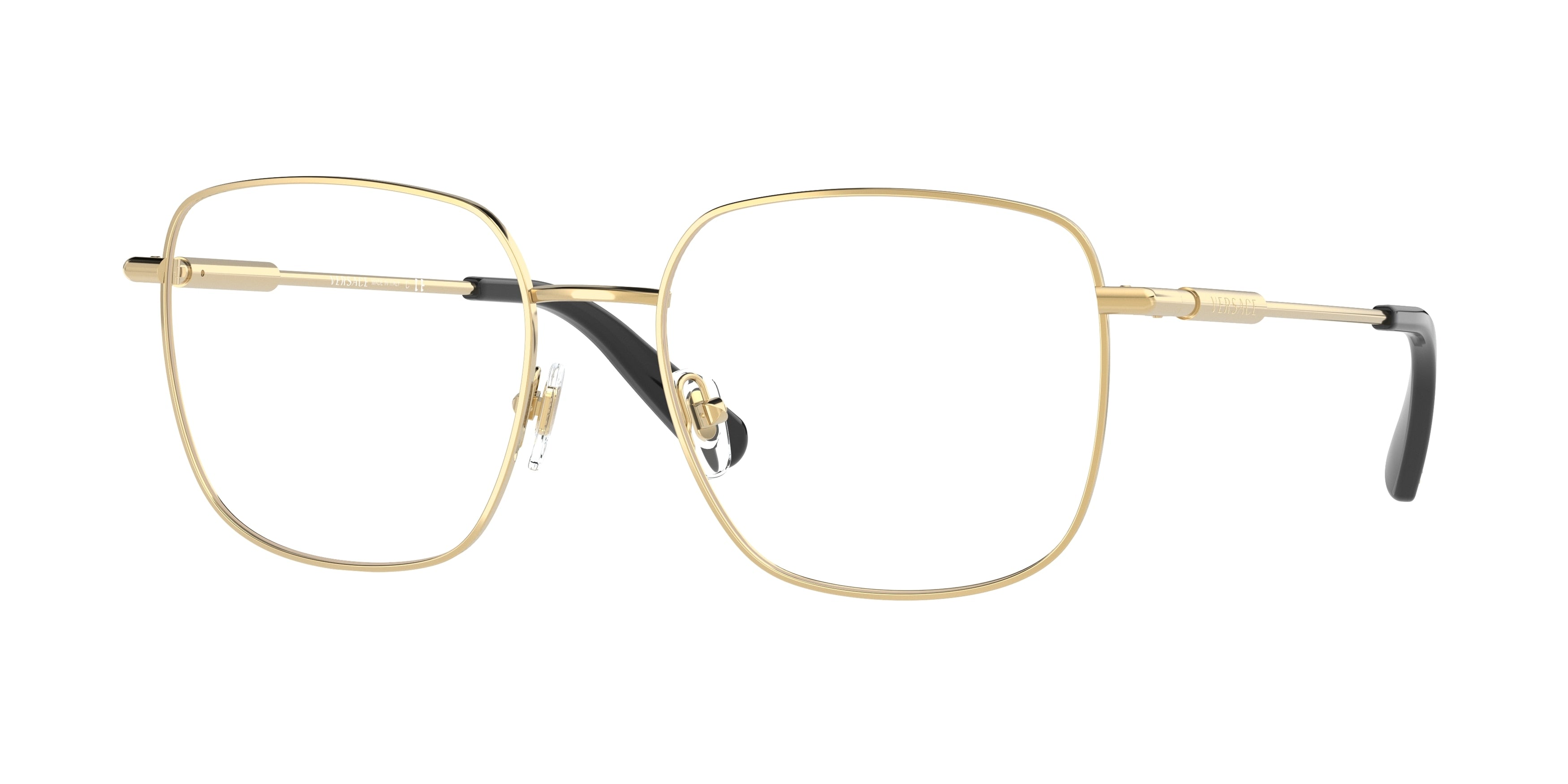 Versace VE1281 Square Eyeglasses  1002-Gold 56-145-18 - Color Map Gold