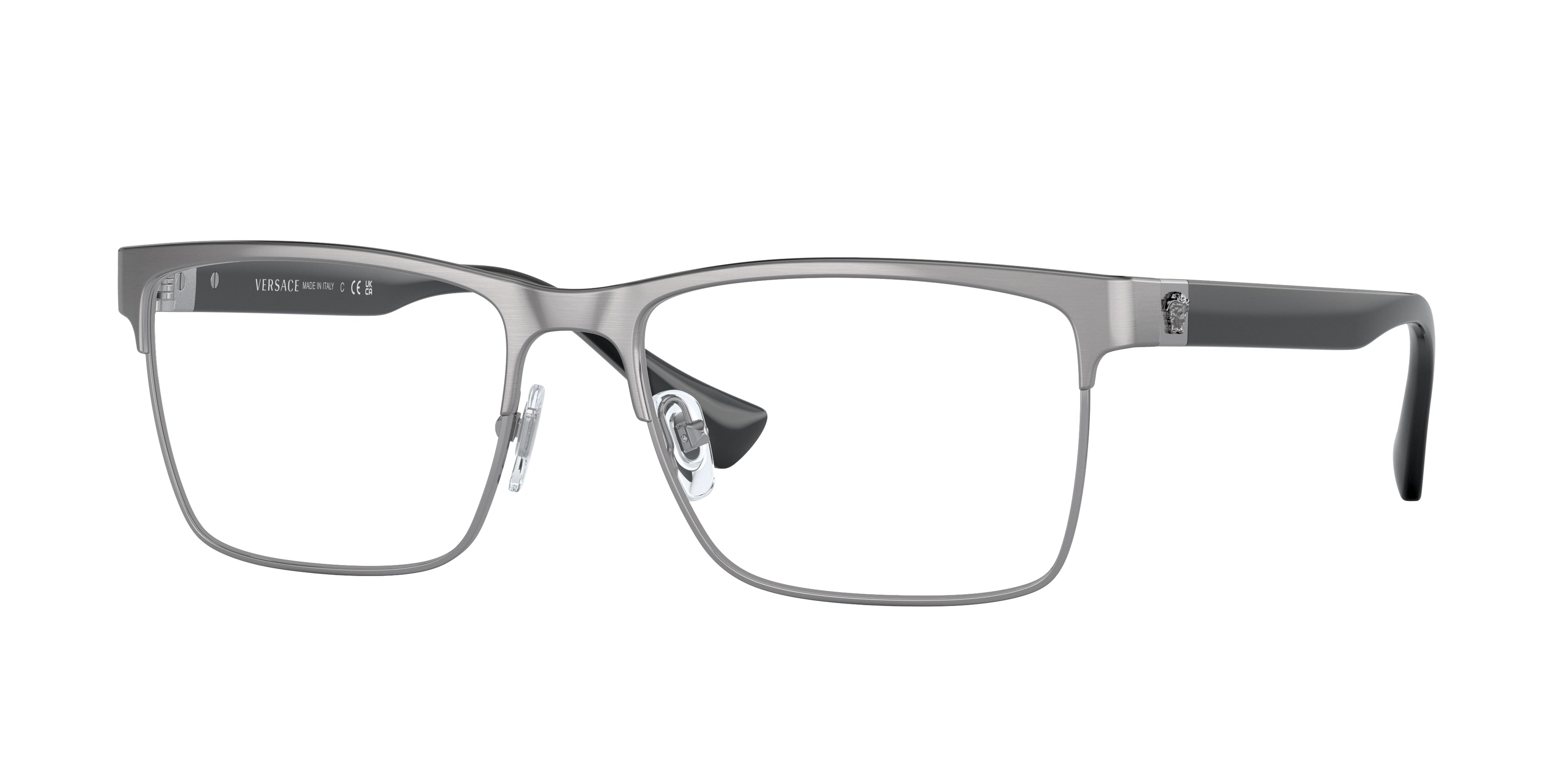 Versace VE1285 Rectangle Sunglasses  1262-Gunmetal 56-150-17 - Color Map Grey