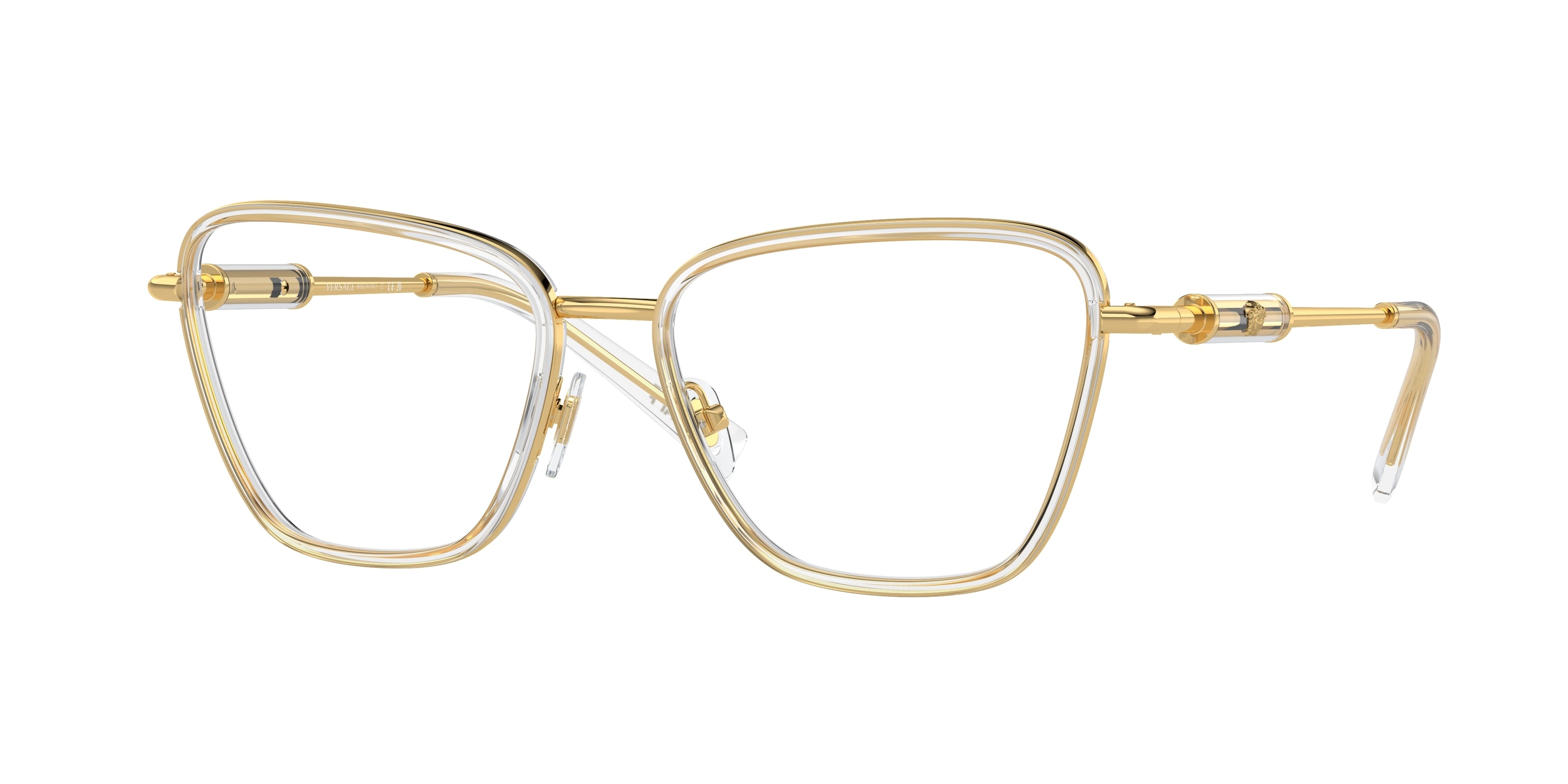 Versace VE1292 Butterfly Eyeglasses  1508-Crystal 54-140-17 - Color Map Transparent