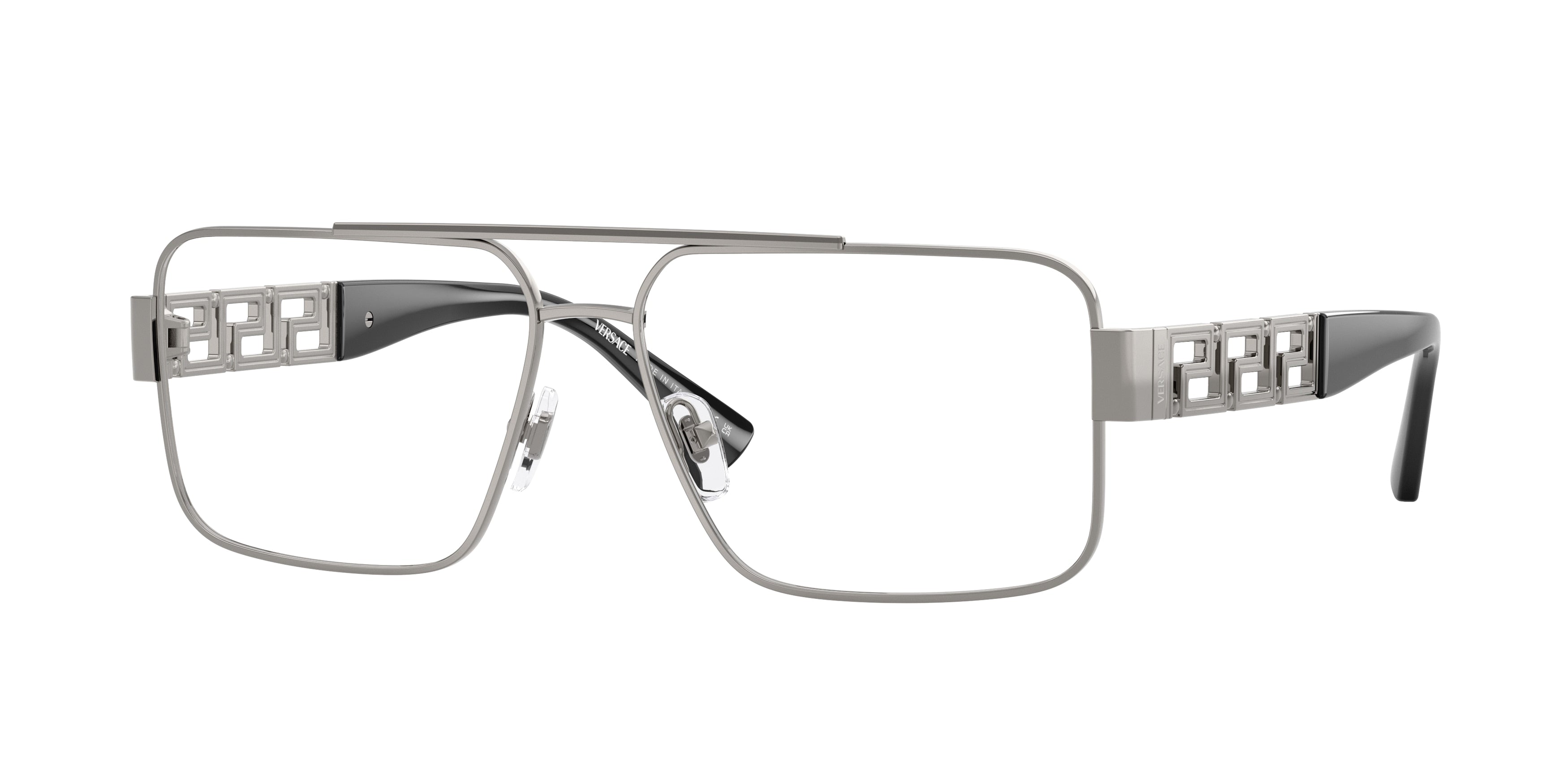 Versace VE1308 Pillow Eyeglasses  1000-Gunmetal 58-145-14 - Color Map Grey
