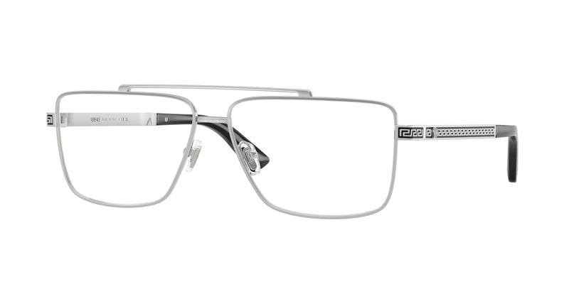 Versace VE1315 Rectangle Eyeglasses  1000-Silver 58-145-13 - Color Map Silver