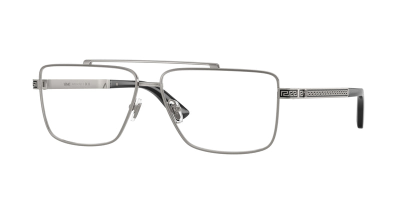 Versace VE1315 Rectangle Eyeglasses  1001-Gunmetal 58-145-13 - Color Map Grey