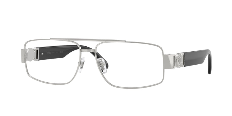 Versace VE1317 Rectangle Eyeglasses  1000-Silver 58-145-14 - Color Map Silver