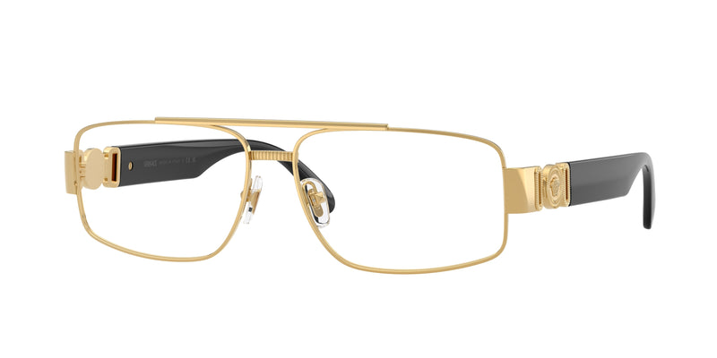 Versace VE1317 Rectangle Eyeglasses  1002-Gold 58-145-14 - Color Map Gold