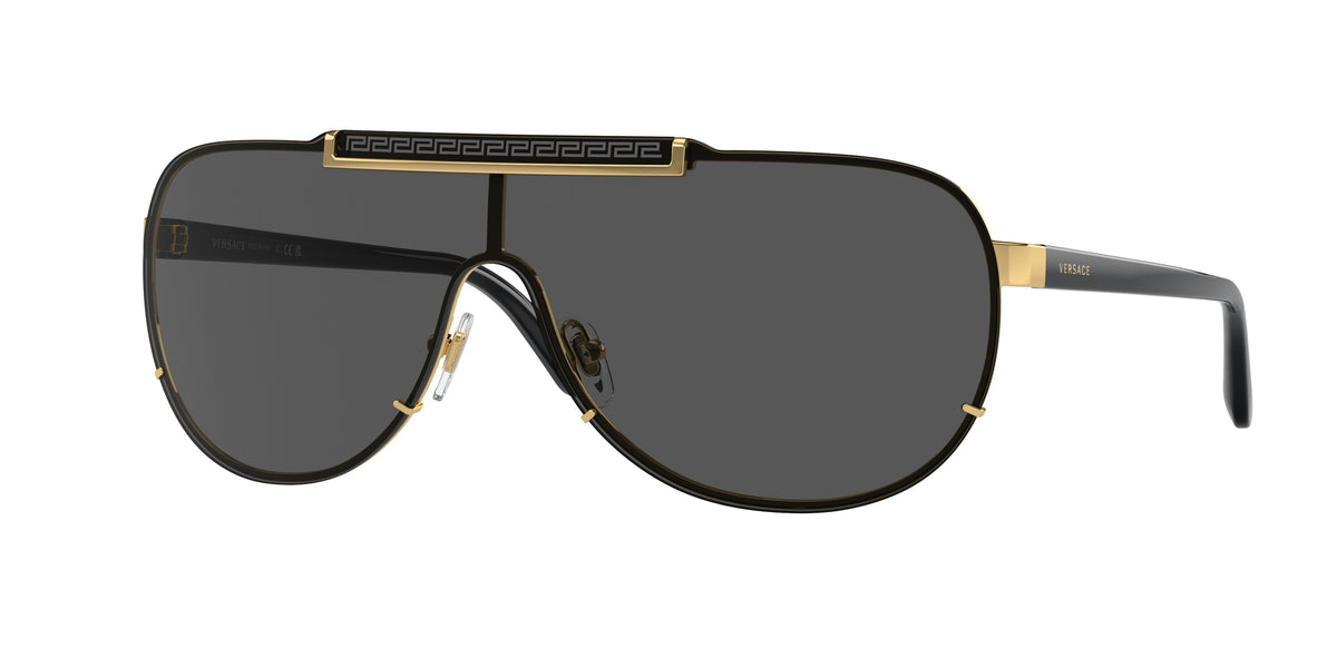 Versace Semi-Rim Pilot Sunglasses - 0 Depth, 141mm, 140mm Versace White Sunglasses 4361 401/87 | As Seen On Rihanna  main image 3