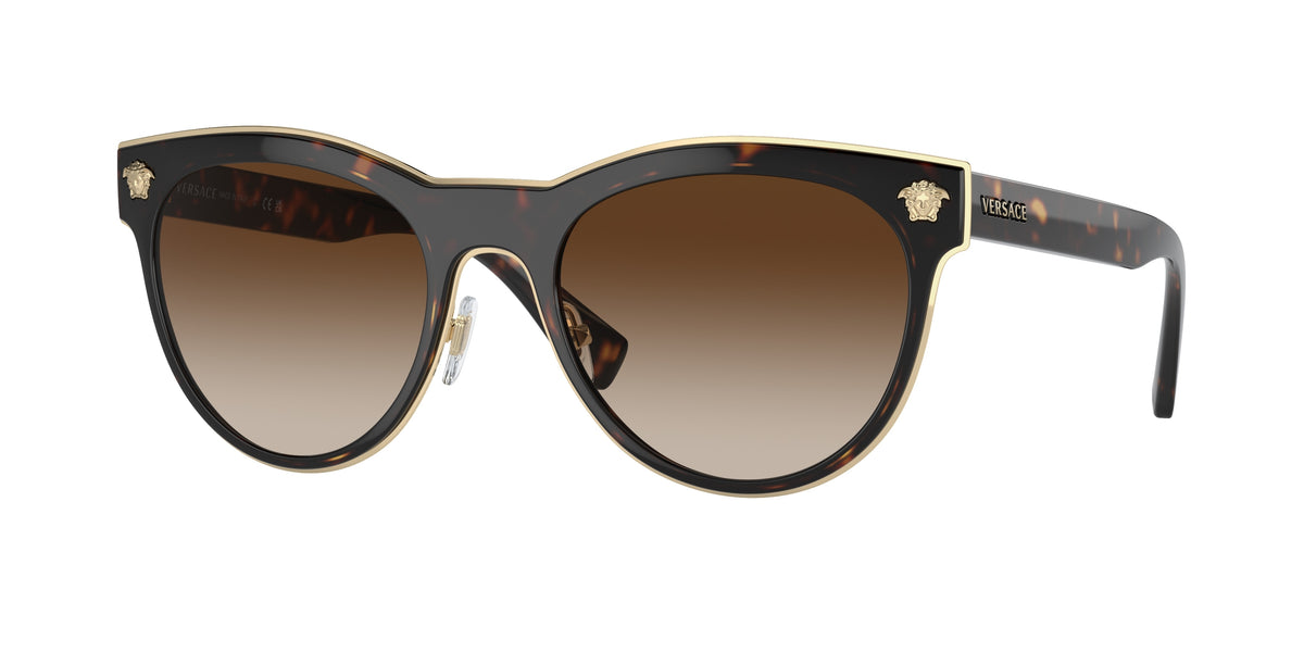 Versace VE2198 Phantos Sunglasses  125213-Havana 54-145-20 - Color Map Tortoise