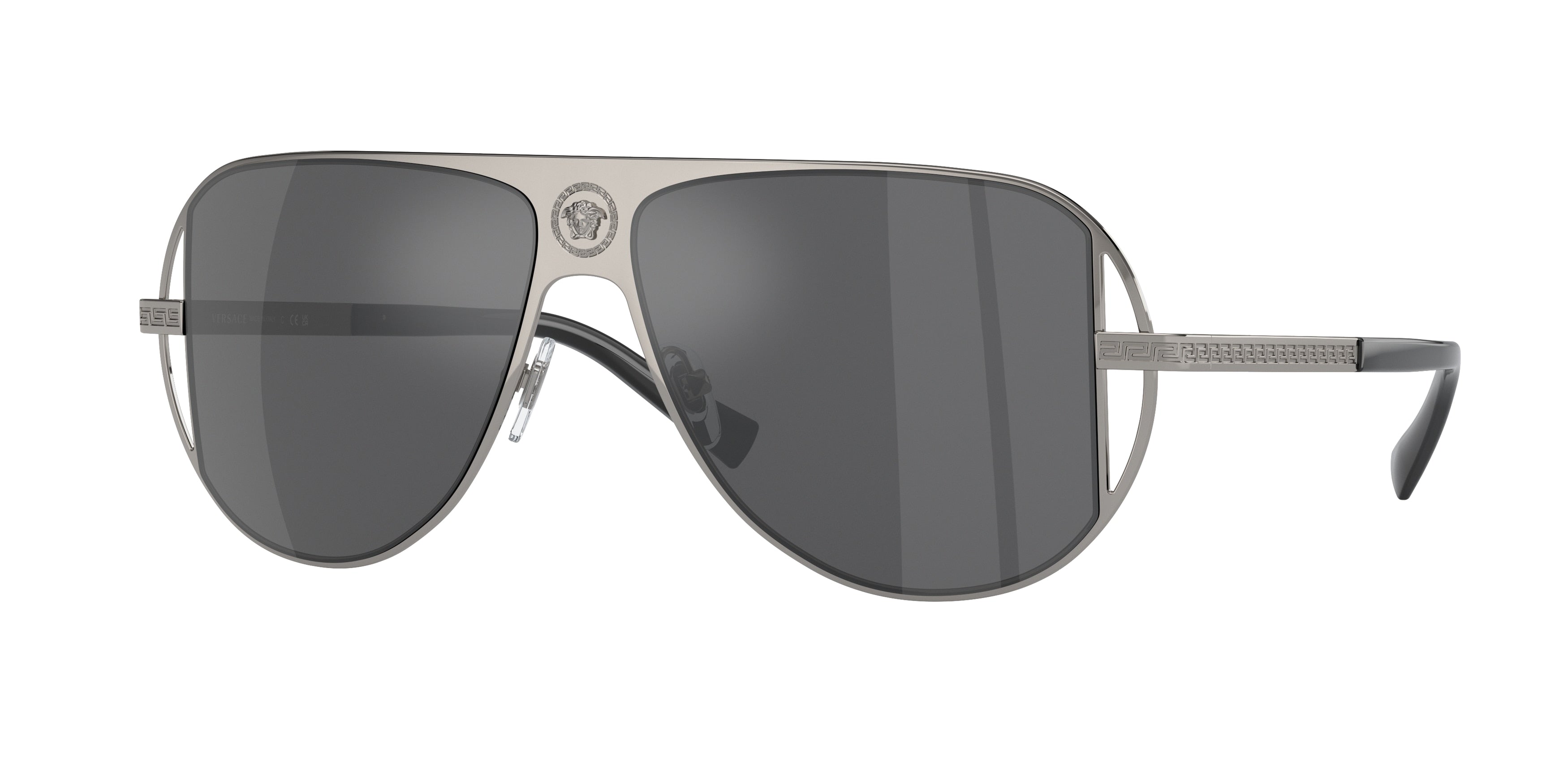 Versace VE2212 Pilot Sunglasses  10016G-Gunmetal 57-140-13 - Color Map Grey