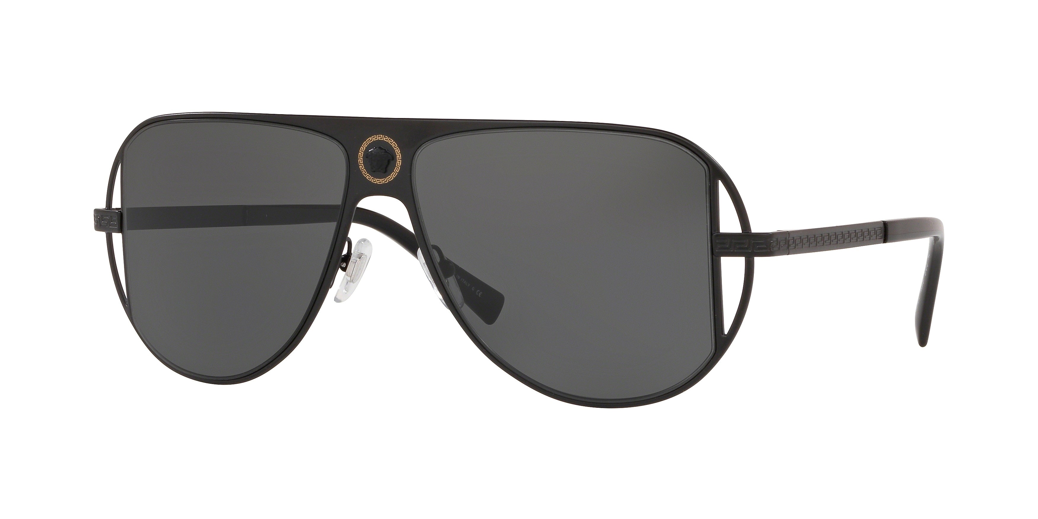Versace VE2212 Pilot Sunglasses  100987-Matte Black 57-140-13 - Color Map Black