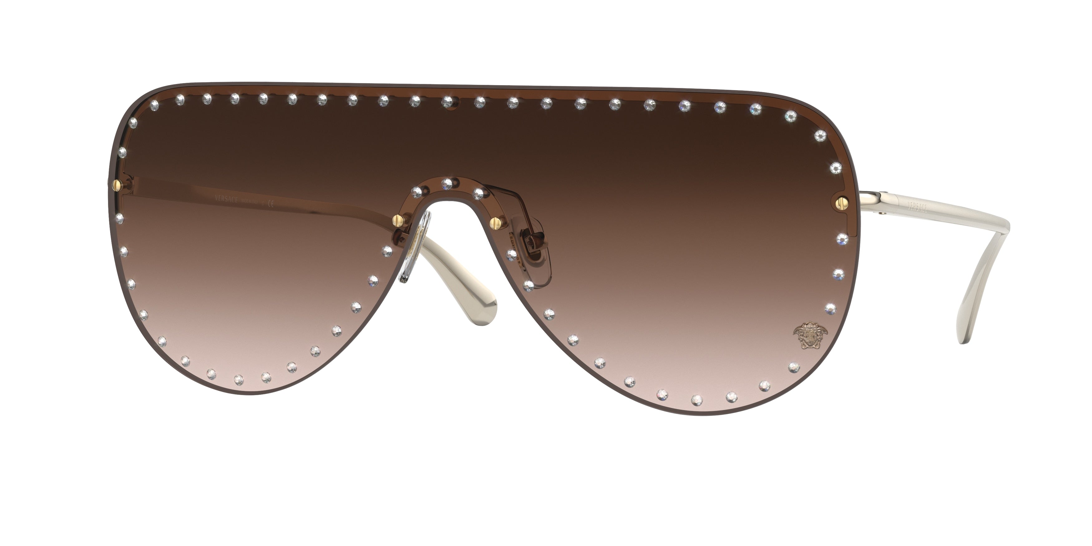 Versace VE2230B Irregular Sunglasses  125213-Pale Gold 45-140-145 - Color Map Gold
