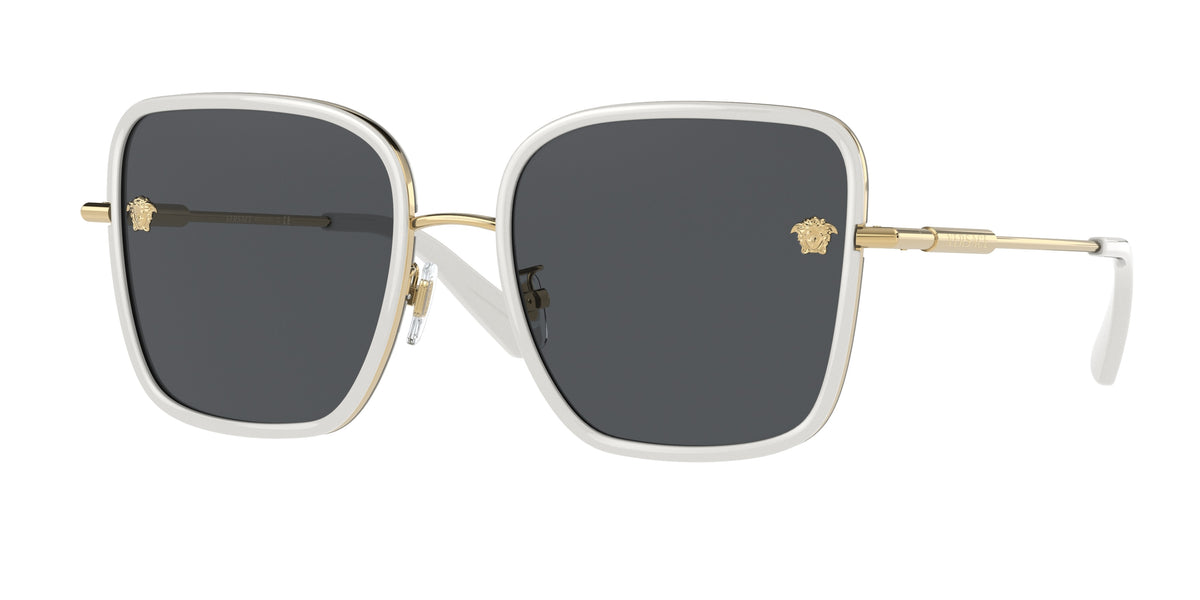 Versace VE2247D Square Sunglasses  147187-White 57-145-19 - Color Map White