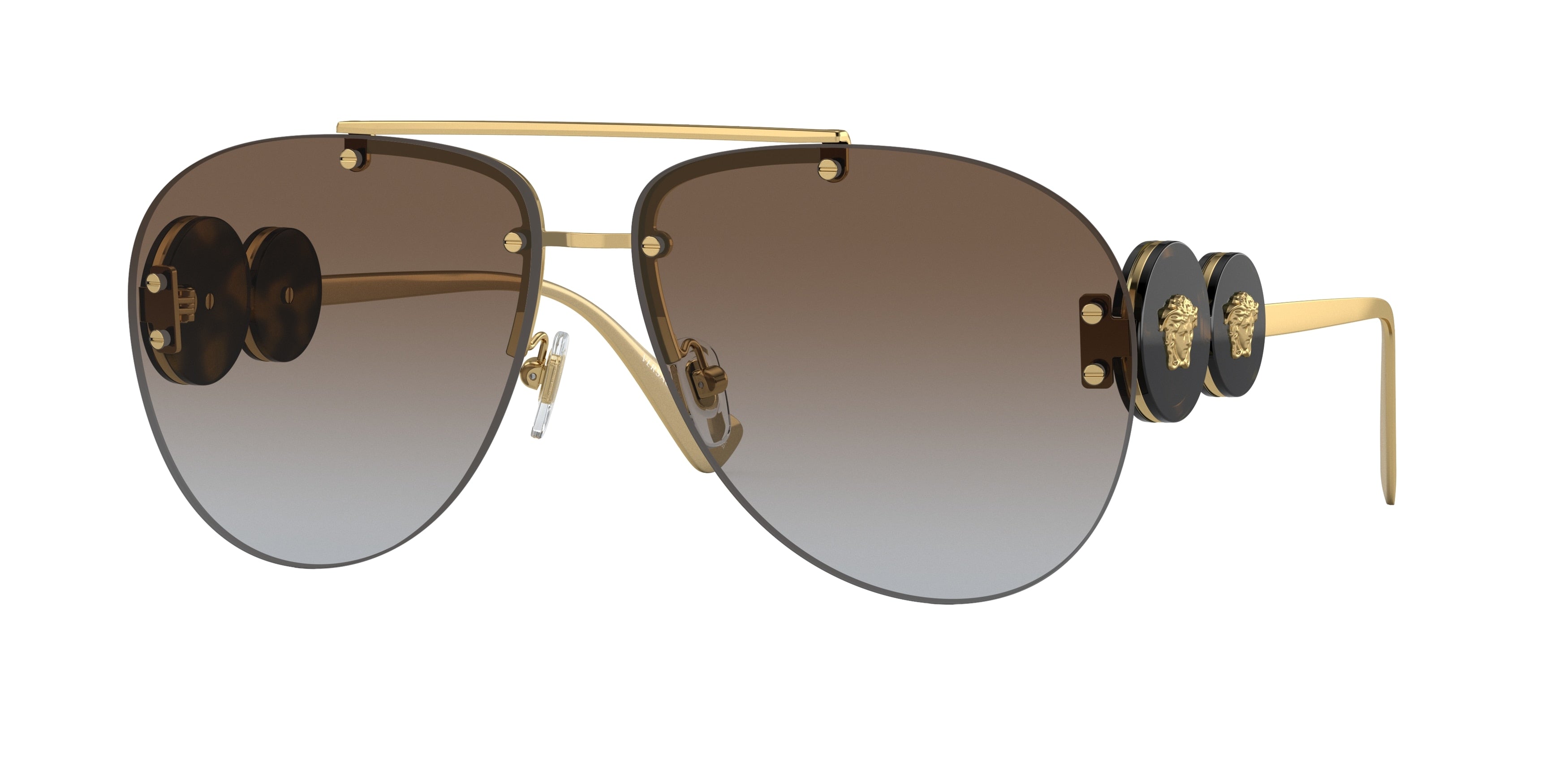 Versace VE2250 Pilot Sunglasses  148889-Gold 63-145-13 - Color Map Gold