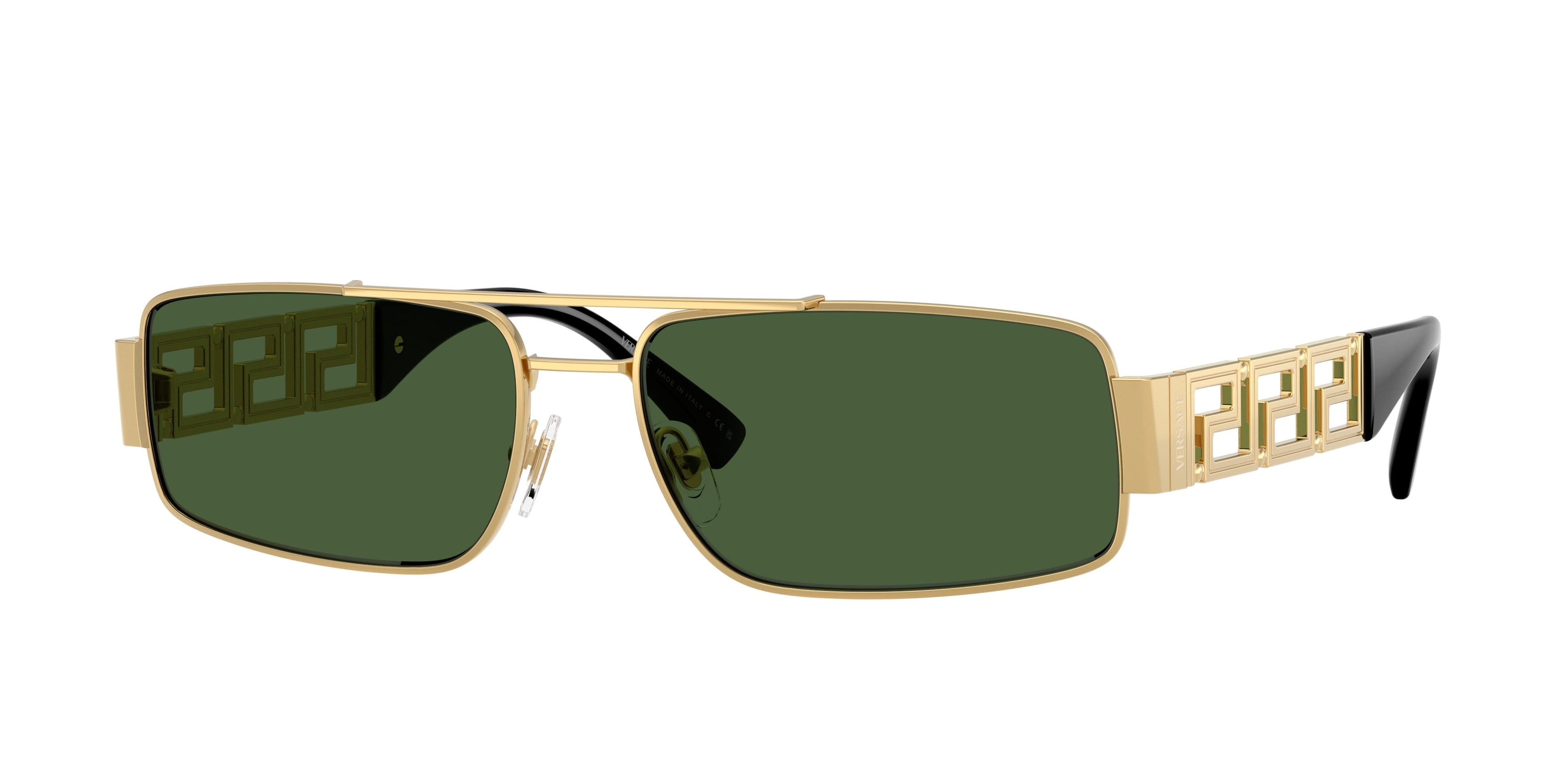 Versace VE2257 Rectangle Sunglasses  100271-Gold 60-145-16 - Color Map Gold