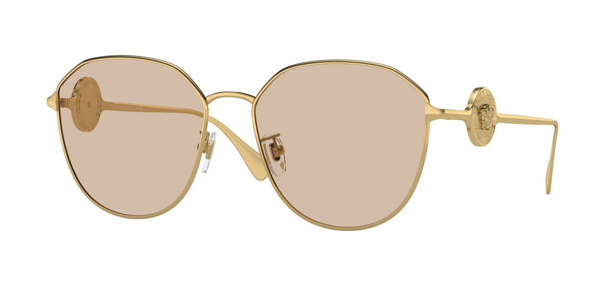 Versace VE2259D Irregular Sunglasses  100293-Gold 58-140-17 - Color Map Gold