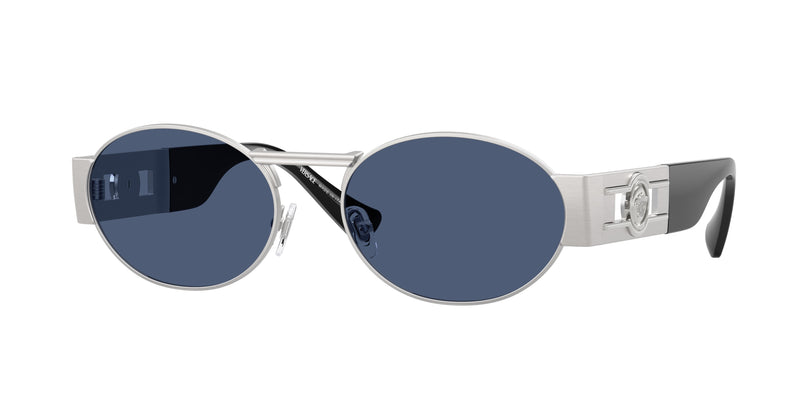 Versace VE2264 Oval Sunglasses  100080-Silver 56-140-18 - Color Map Silver