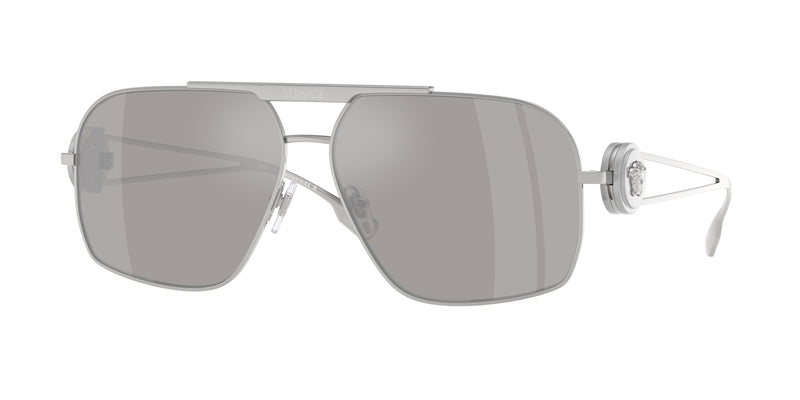 Versace VE2269 Irregular Sunglasses  10006G-Silver 62-130-13 - Color Map Silver