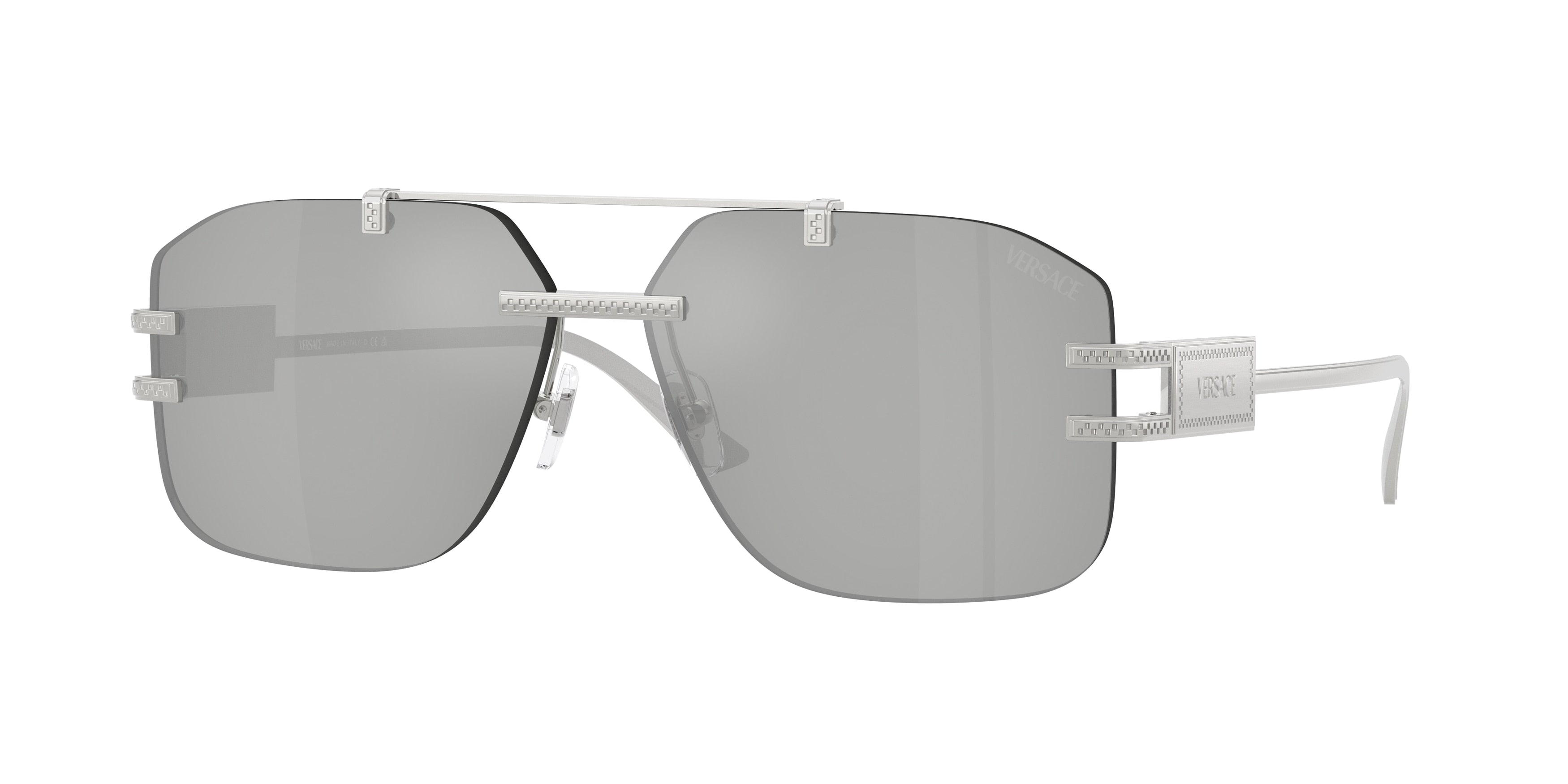 Versace VE2275 Square Sunglasses  10008V-Silver 60-140-13 - Color Map Silver