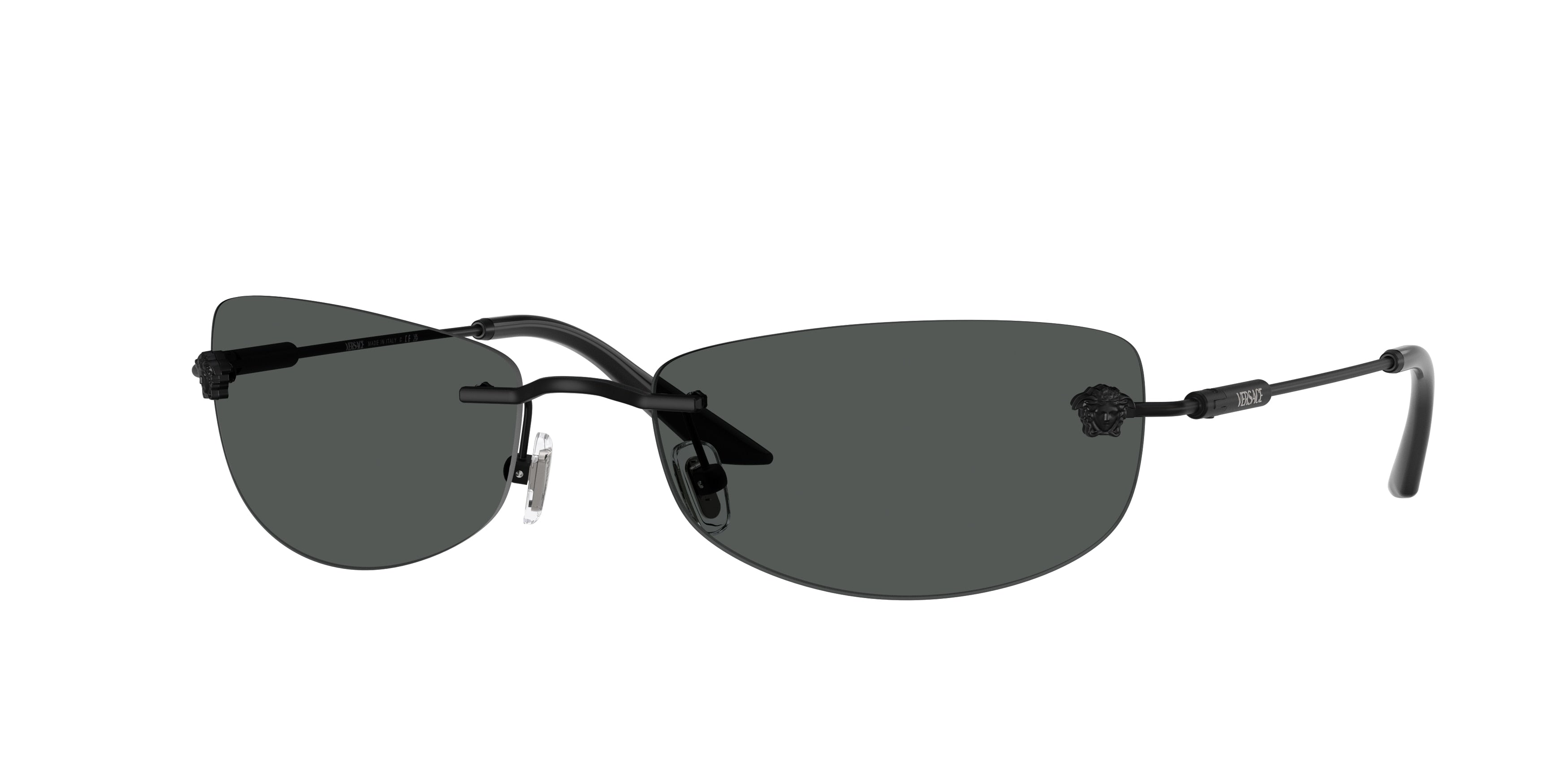 Versace VE2279 Irregular Sunglasses  143687-Matte Black 60-135-18 - Color Map Black