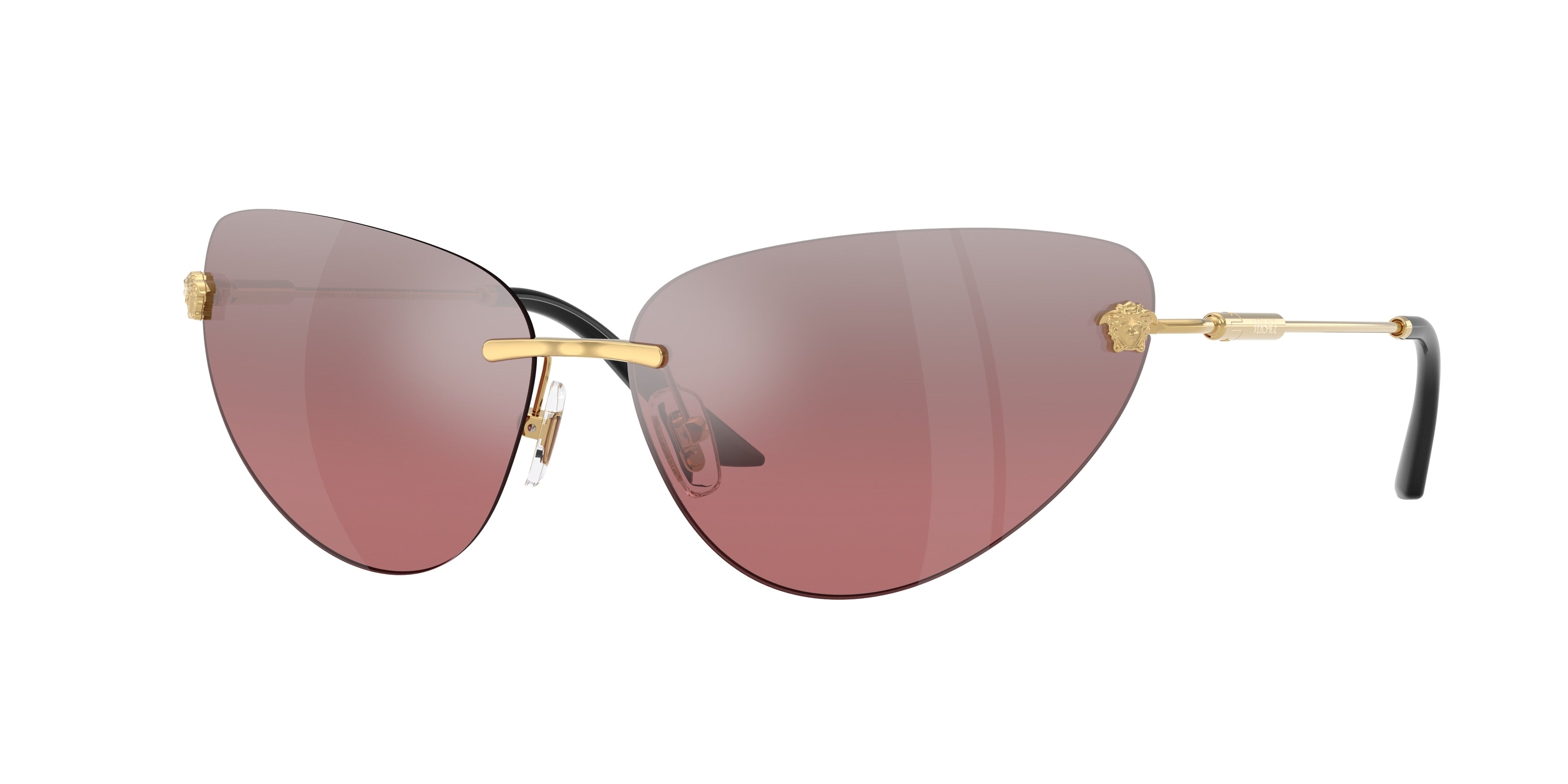 Versace VE2281 Cat Eye Sunglasses  10027E-Gold 64-135-13 - Color Map Gold