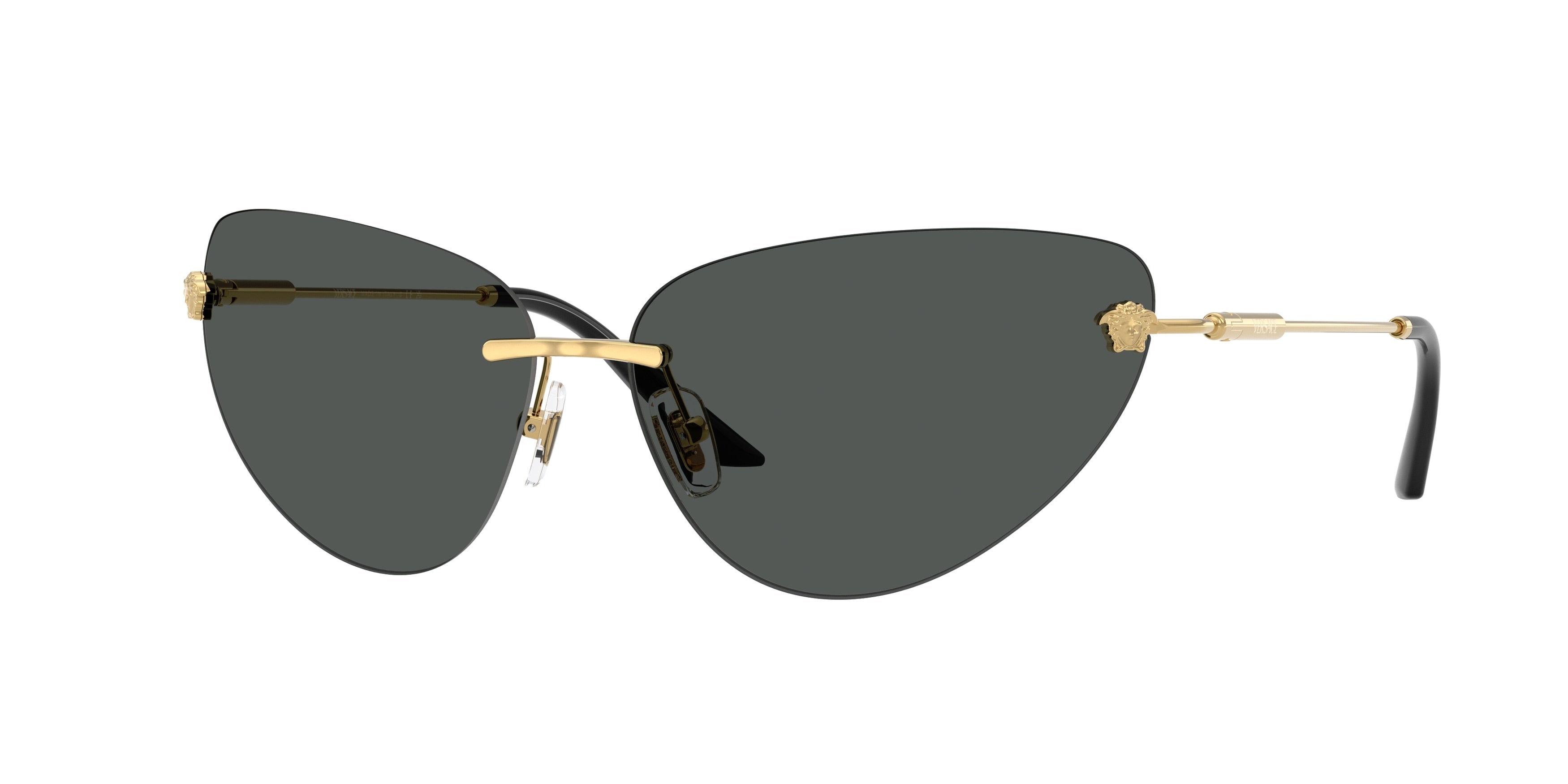 Versace VE2281 Cat Eye Sunglasses  100287-Gold 64-135-13 - Color Map Gold