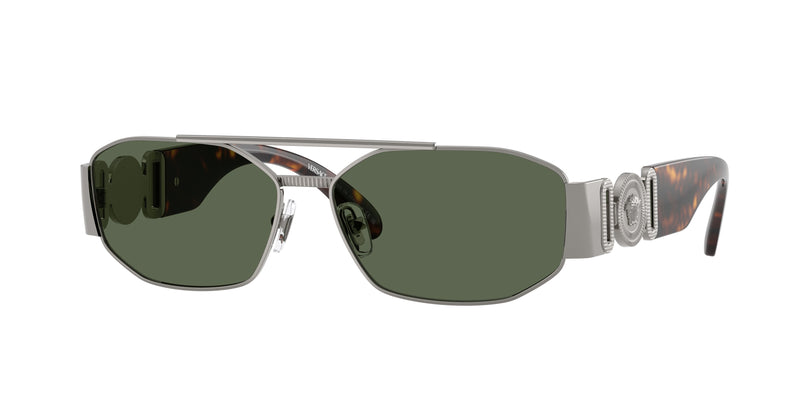 Versace VE2287 Irregular Sunglasses  100171-Gunmetal 58-140-14 - Color Map Grey