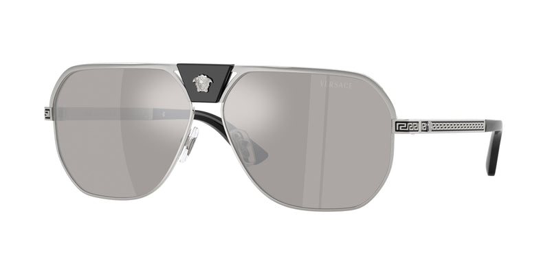 Versace VE2294 Square Sunglasses  10006G-Silver 61-145-12 - Color Map Silver