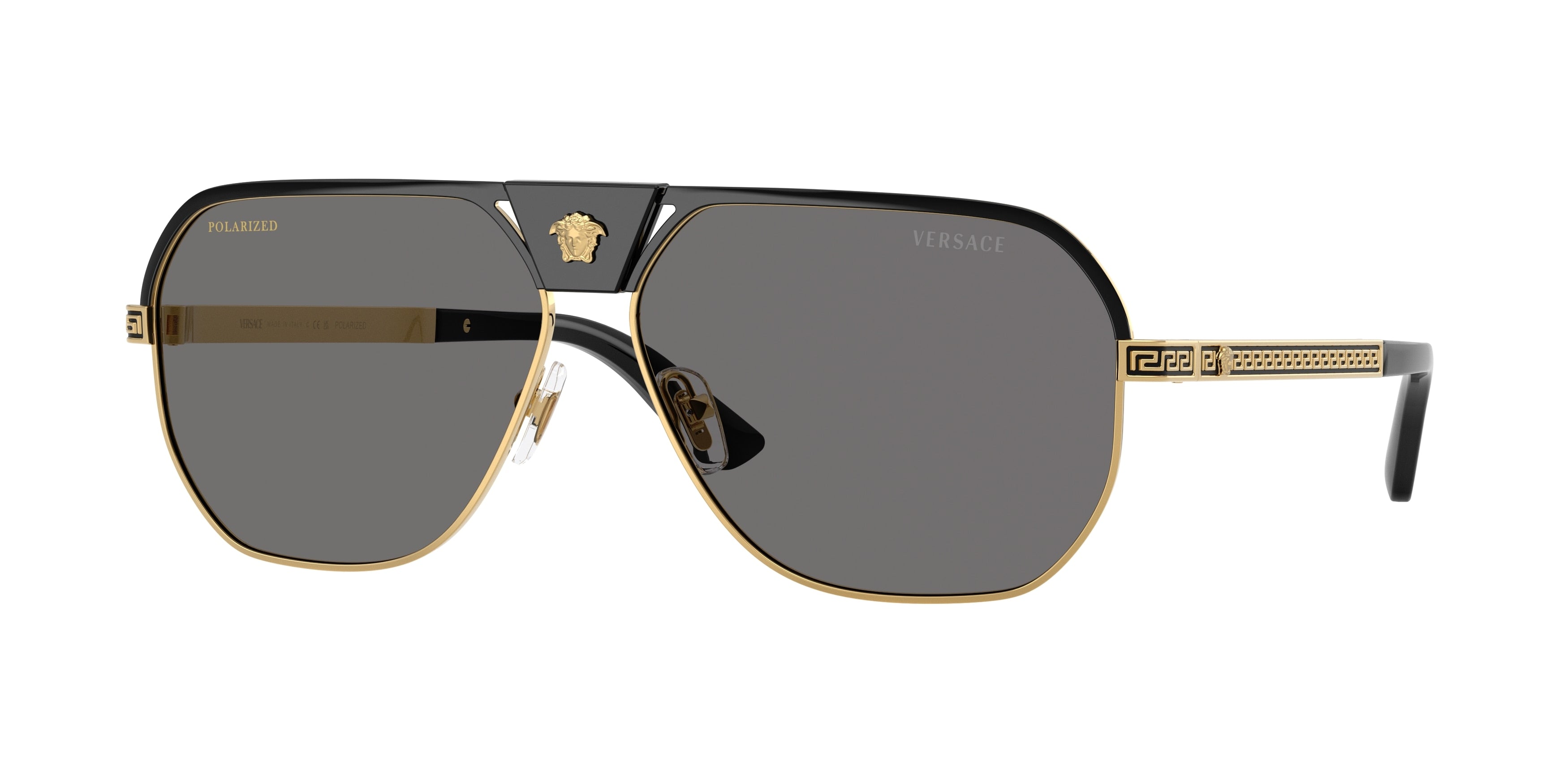 Versace VE2294 Square Sunglasses  100281-Black 61-145-12 - Color Map Black