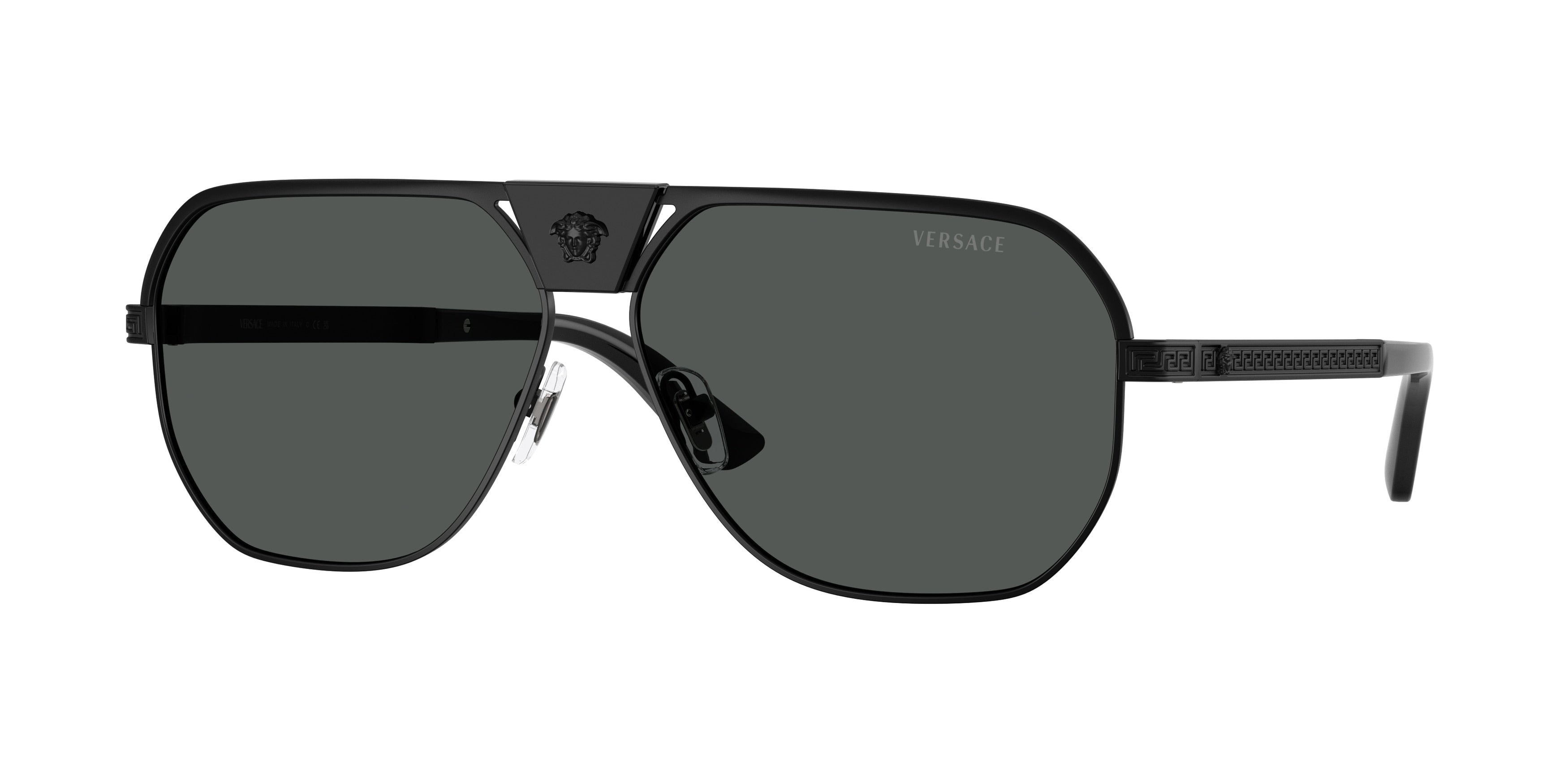 Versace VE2294 Square Sunglasses  126187-Matte Black 61-145-12 - Color Map Black