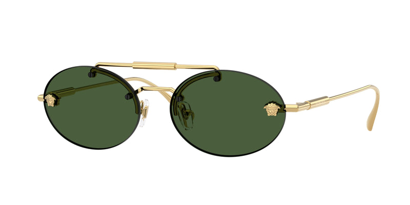 Versace VE2295 Oval Sunglasses  100271-Gold 56-145-16 - Color Map Gold