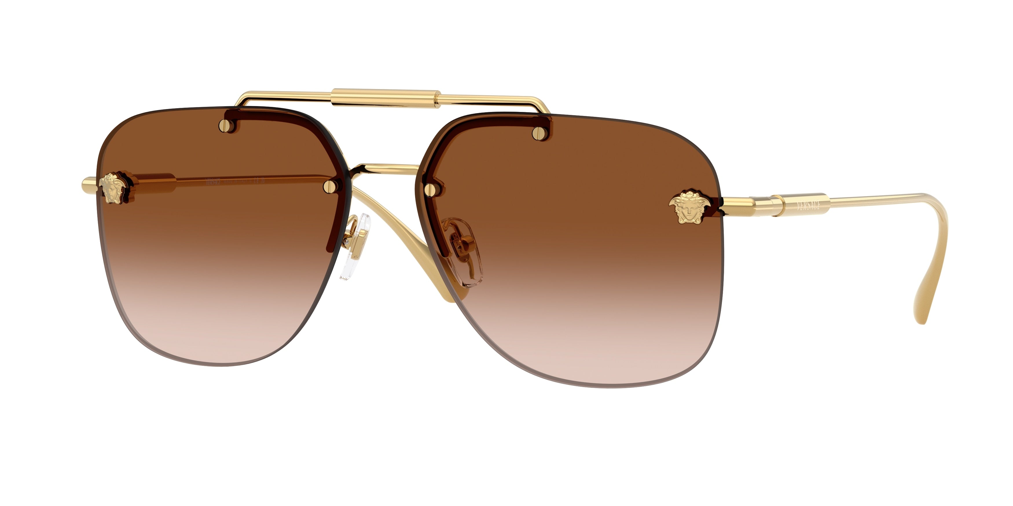 Versace VE2296 Square Sunglasses  100213-Gold 60-145-14 - Color Map Gold