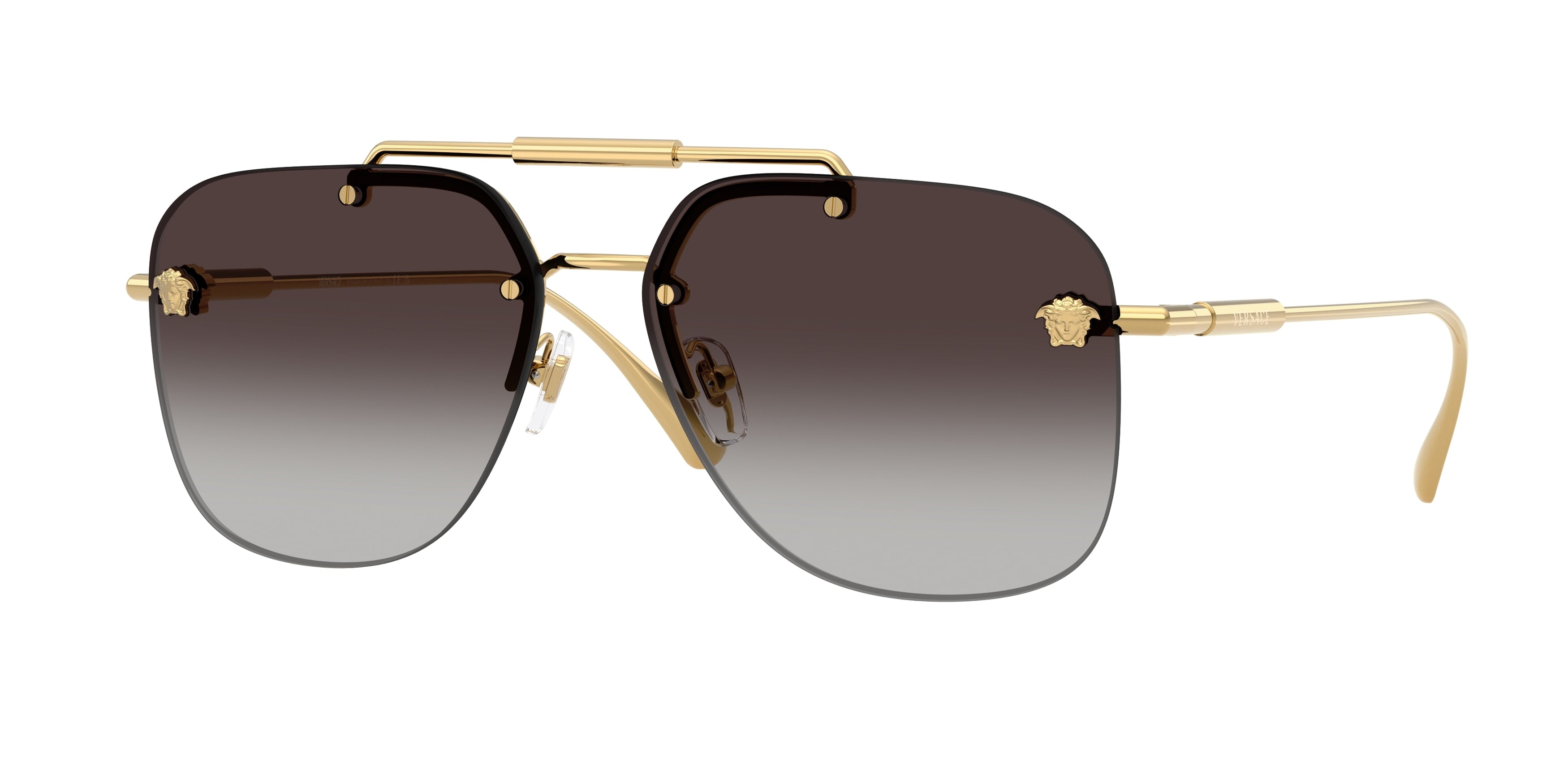 Versace VE2296 Square Sunglasses  100284-Gold 60-145-14 - Color Map Gold