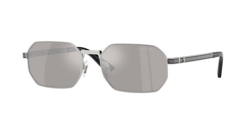 Versace VE2297 Rectangle Sunglasses  10006G-Silver 54-145-16 - Color Map Silver