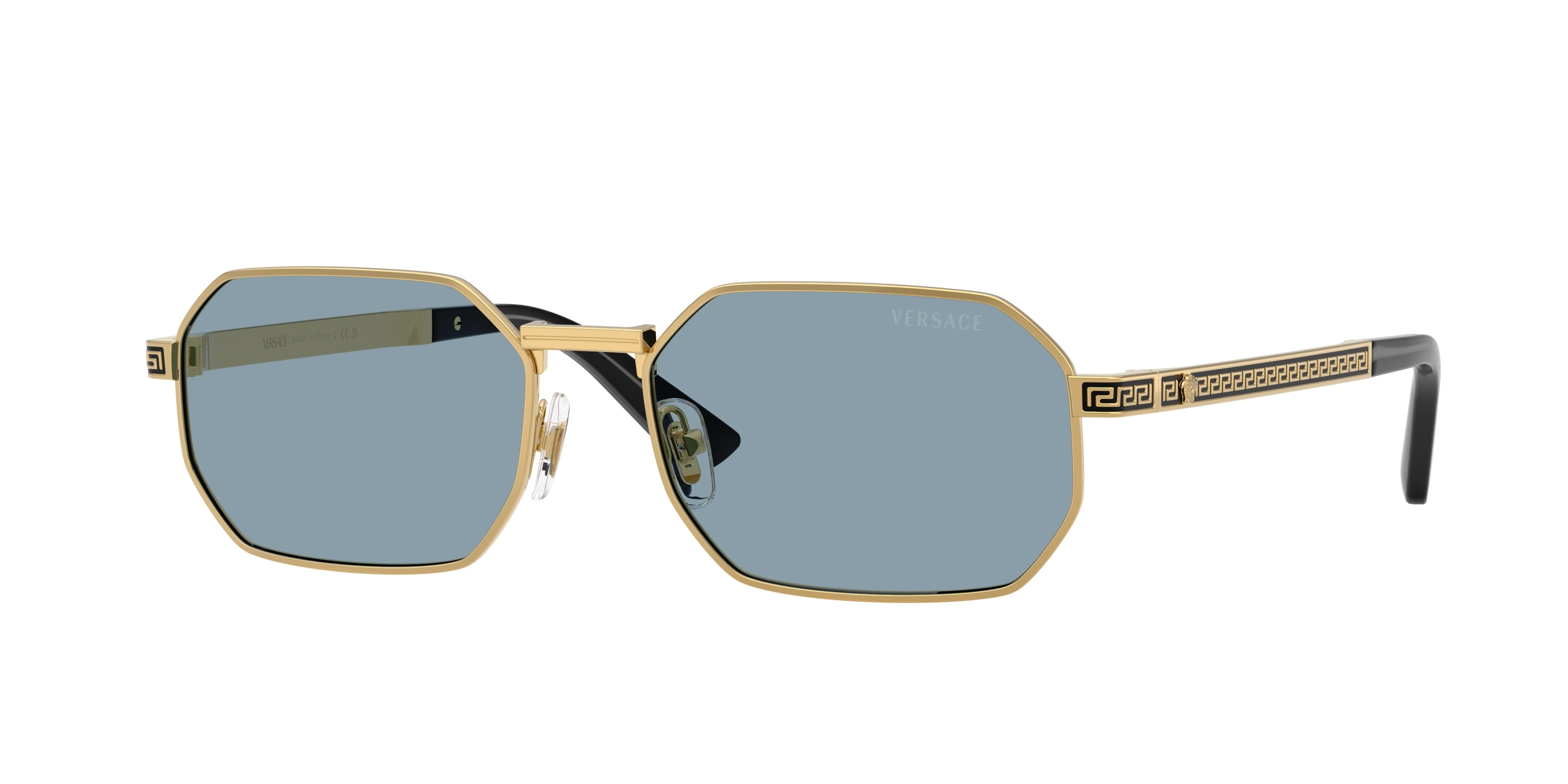 Versace VE2297 Rectangle Sunglasses  100280-Gold 54-145-16 - Color Map Gold