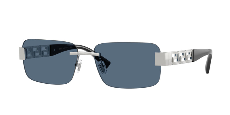 Versace VE2298 Rectangle Sunglasses  100180-Silver 58-145-15 - Color Map Silver