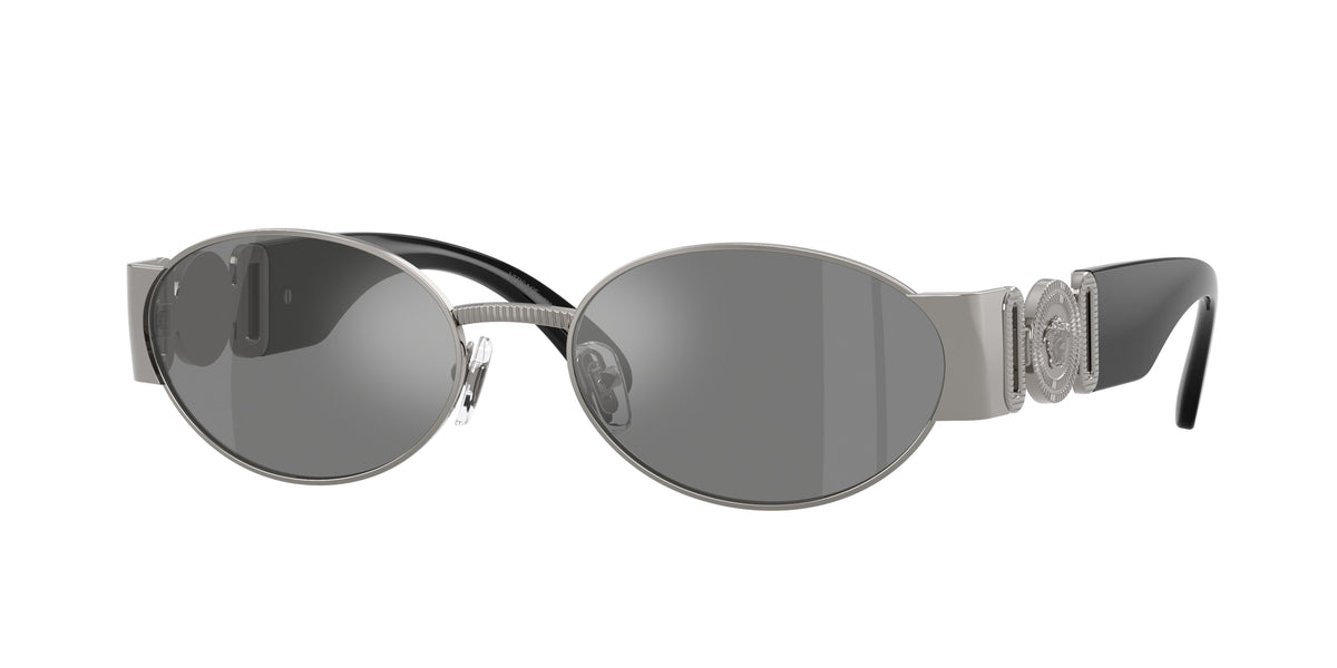 Versace VE2299 Oval Sunglasses  10016G-Gunmetal 56-140-18 - Color Map Grey