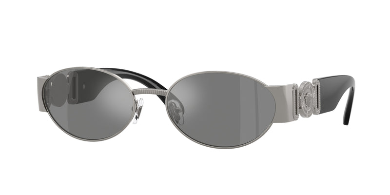 Versace VE2299 Oval Sunglasses  10016G-Gunmetal 56-140-18 - Color Map Grey