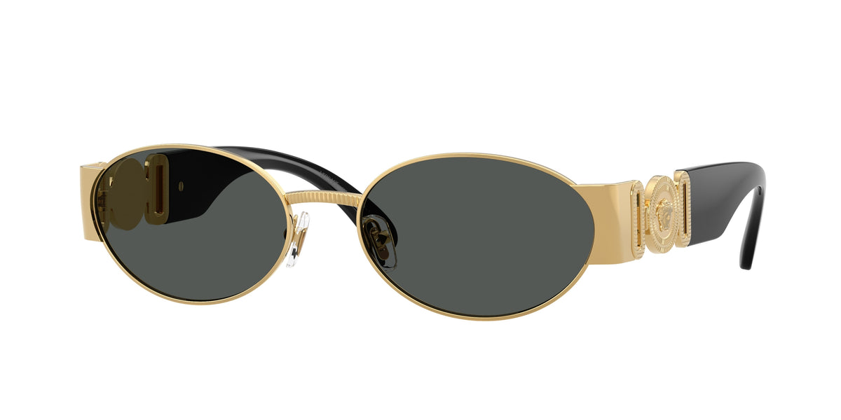 Versace VE2299 Oval Sunglasses  100287-Gold 56-140-18 - Color Map Gold