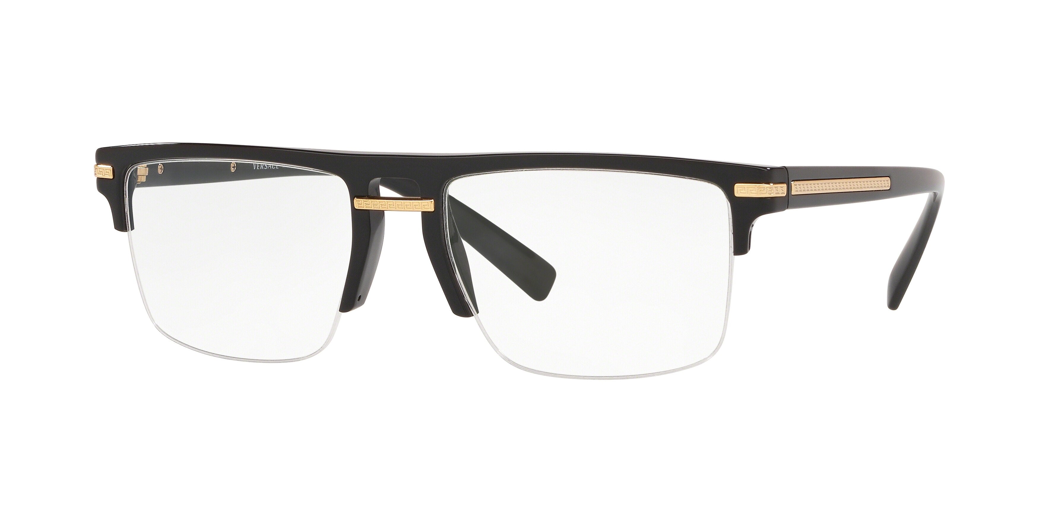 Versace VE3269 Rectangle Eyeglasses  GB1-Black 55-145-19 - Color Map Black