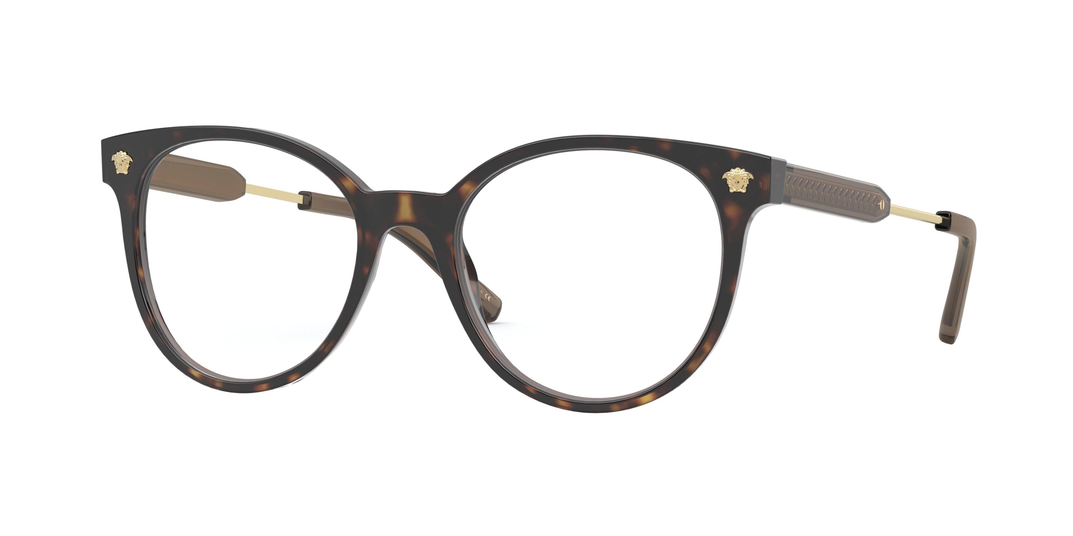 Versace VE3291 Phantos Eyeglasses  108-Havana 51-140-18 - Color Map Tortoise