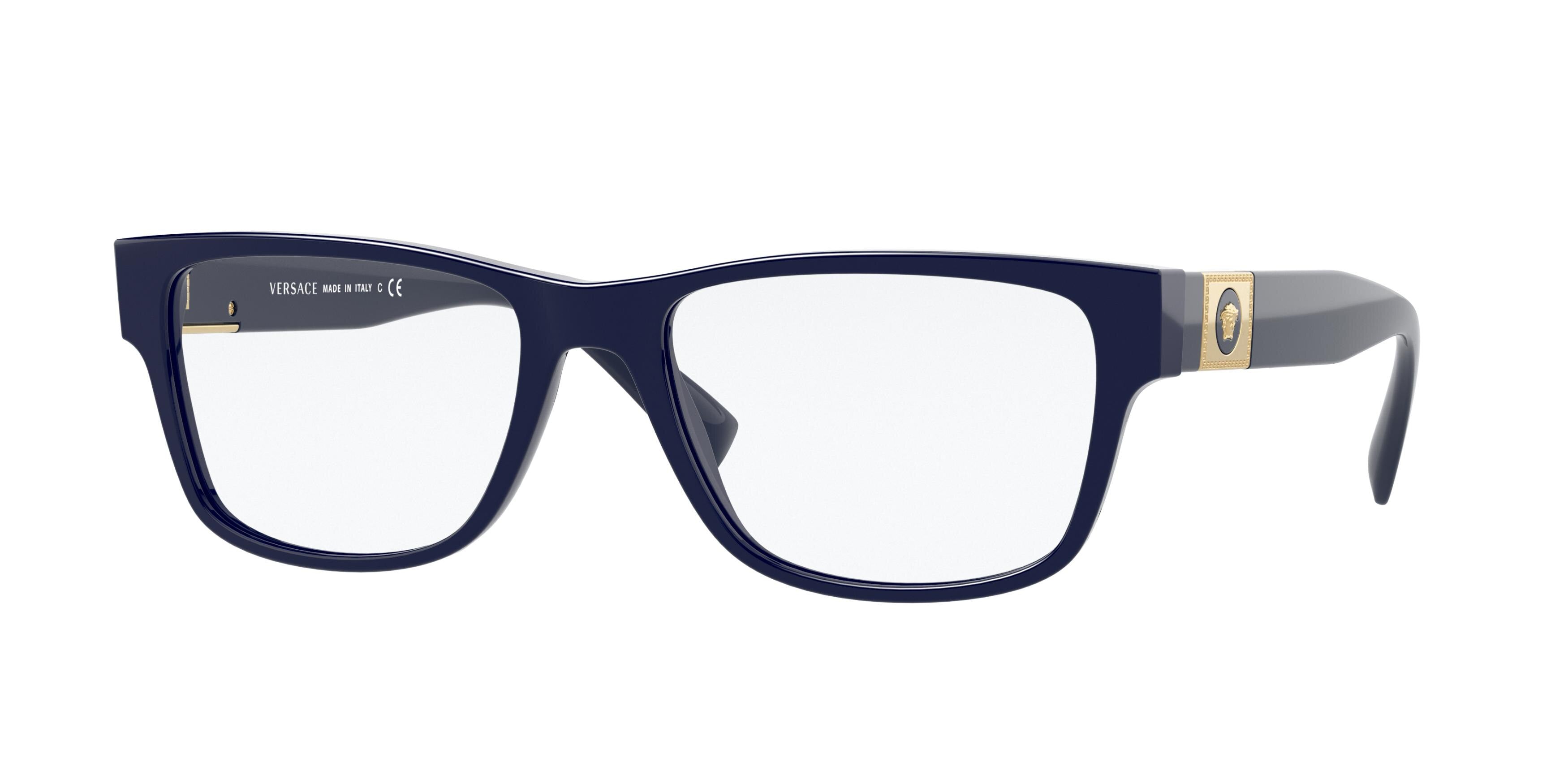 Versace VE3295 Rectangle Eyeglasses  5342-Blue 56-140-18 - Color Map Blue