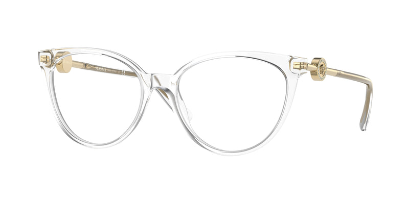 Versace VE3298B Phantos Eyeglasses  148-Crystal 55-140-17 - Color Map Transparent