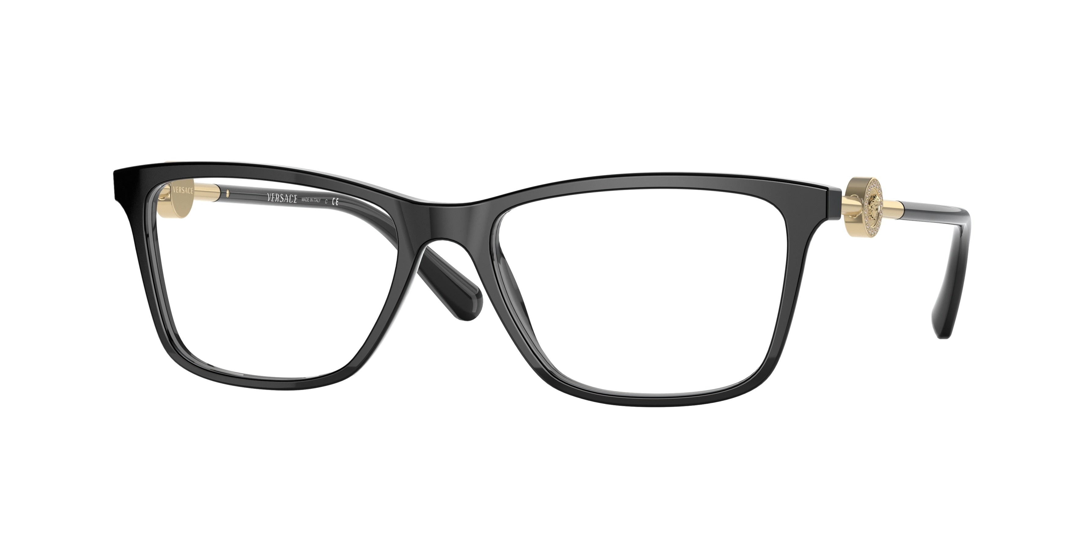 Versace VE3299B Pillow Eyeglasses  GB1-Black 53-140-17 - Color Map Black