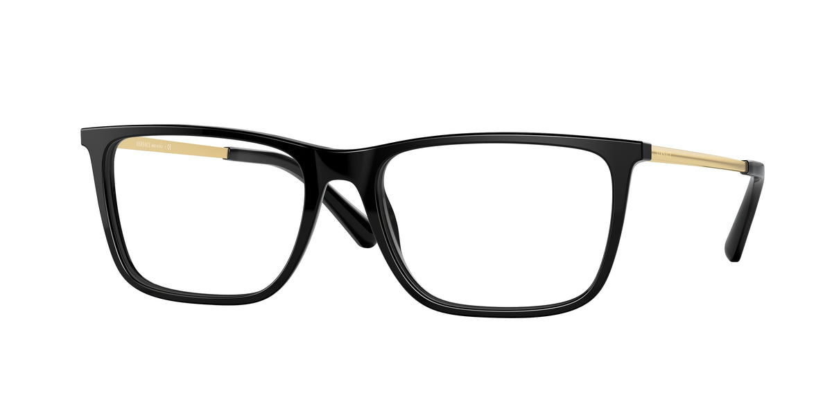 Versace VE3301 Pillow Eyeglasses  GB1-Black 56-145-17 - Color Map Black