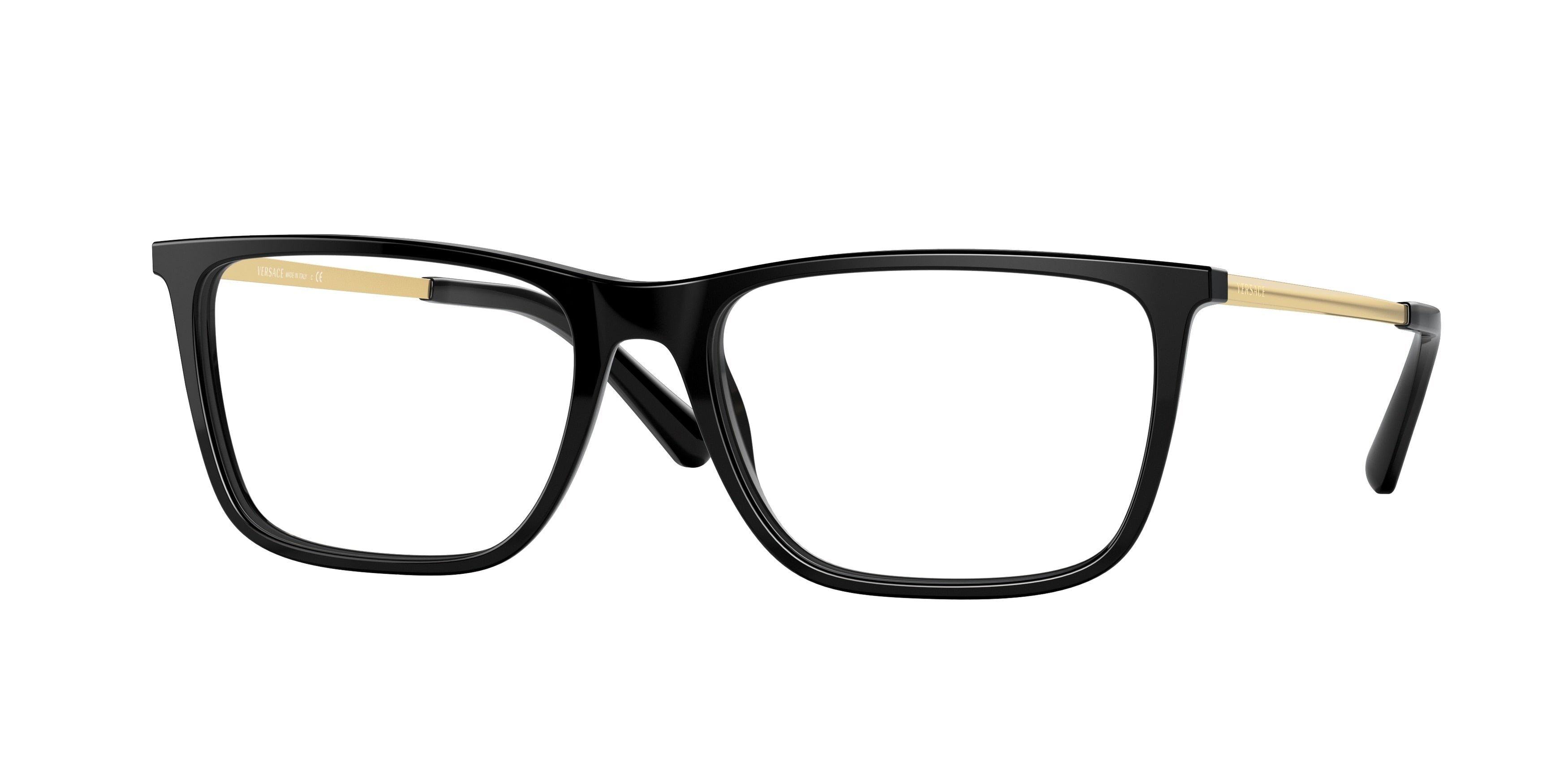 Versace VE3301 Pillow Eyeglasses  GB1-Black 56-145-17 - Color Map Black