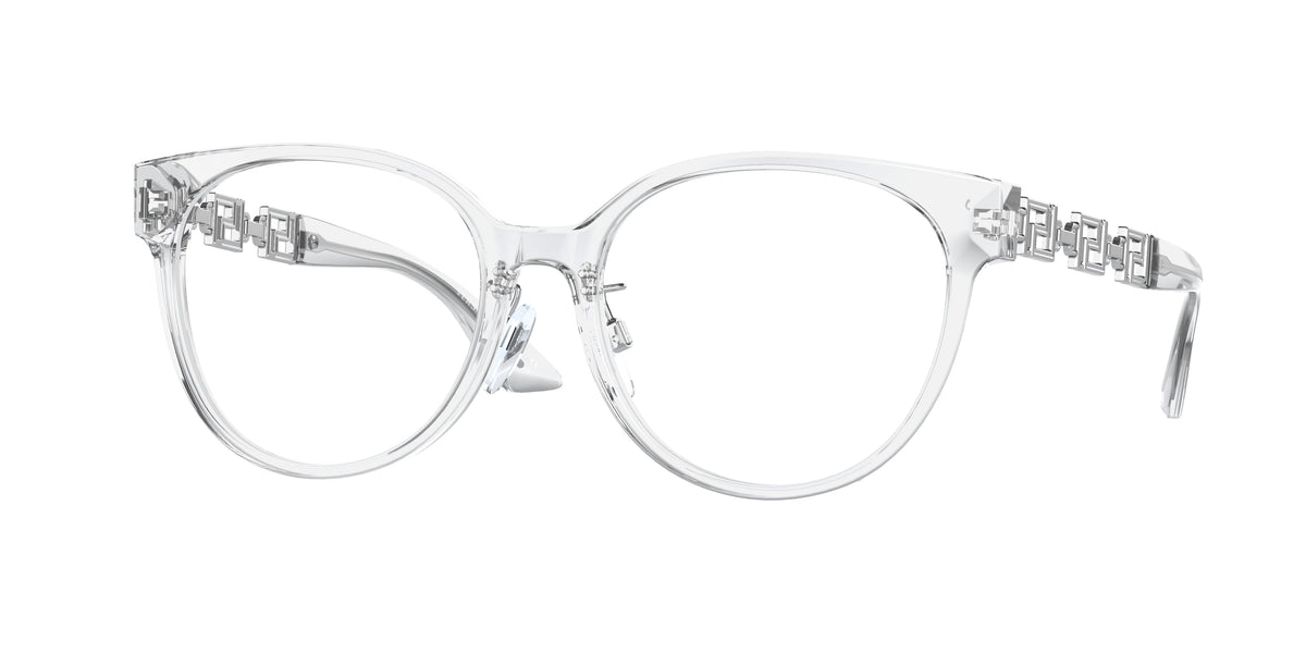 Versace VE3302D Phantos Eyeglasses  148-Crystal 54-140-17 - Color Map Transparent
