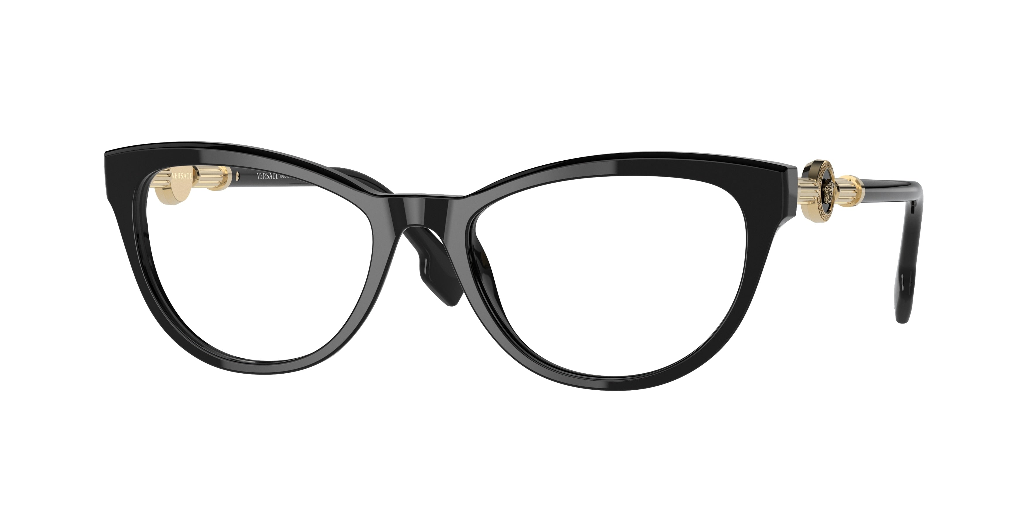 Versace VE3311 Rectangle Eyeglasses  GB1-Black 54-140-18 - Color Map Black